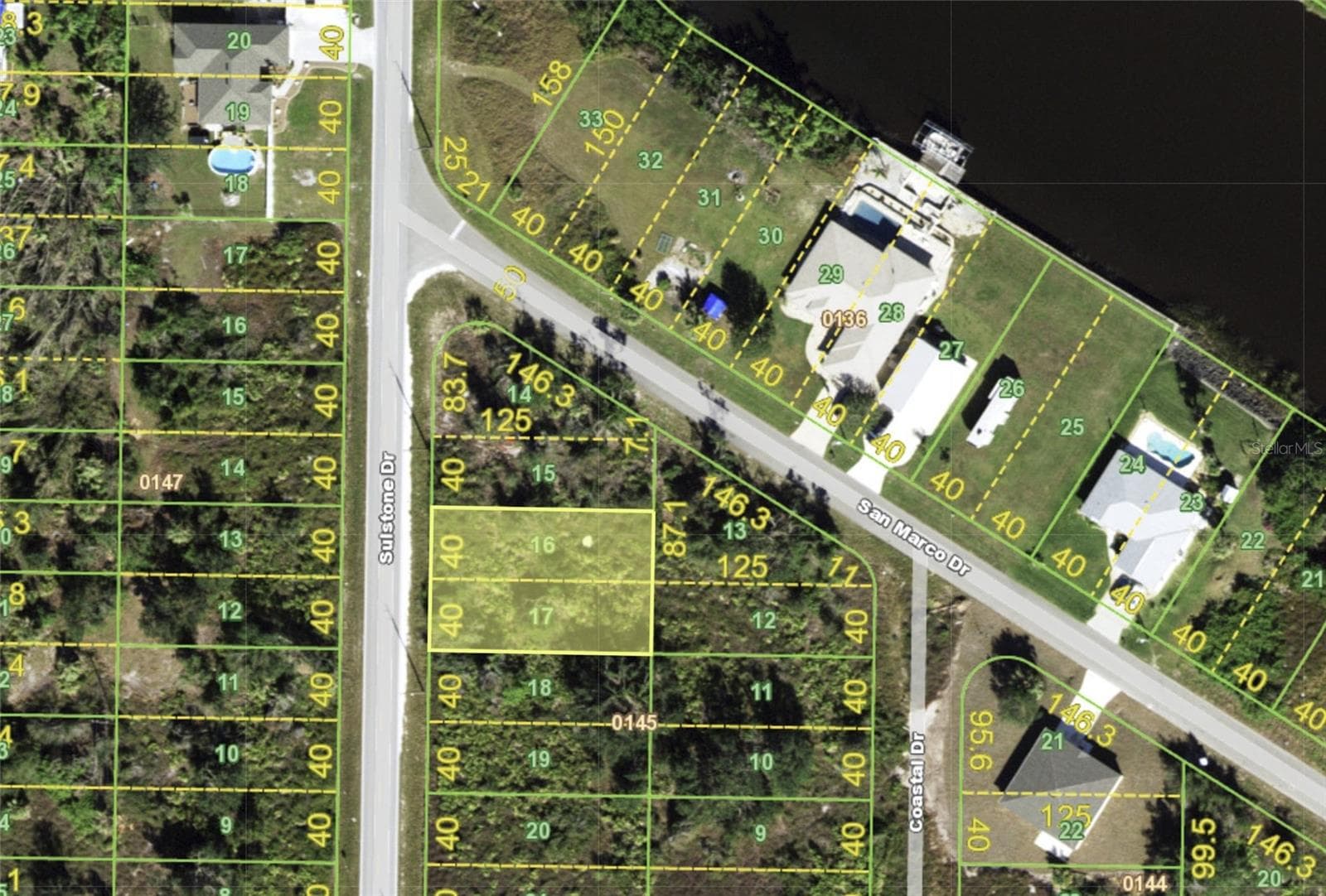 Aerial view - 1434 SULSTONE DR, PUNTA GORDA