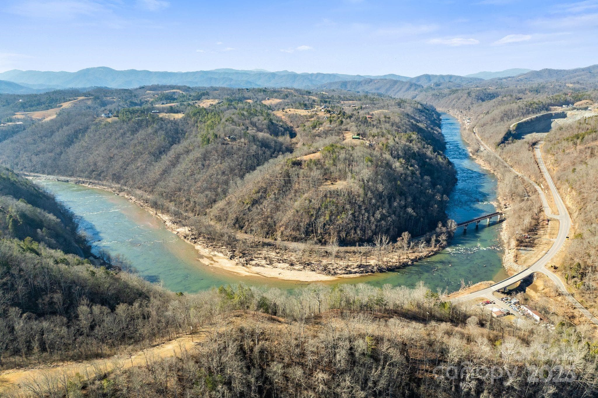 French Broad river at base of protected acreage - Marshall