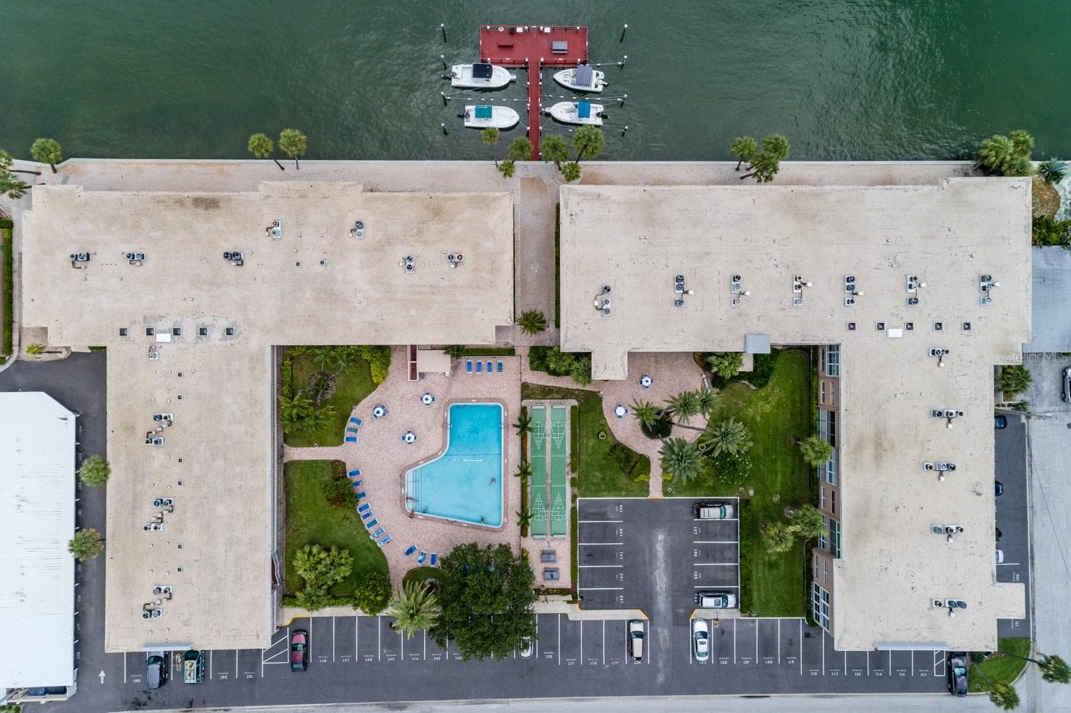 South Pool & Pier w/boat slips. - 6161 GULF WINDS DR #338, ST PETE BEACH