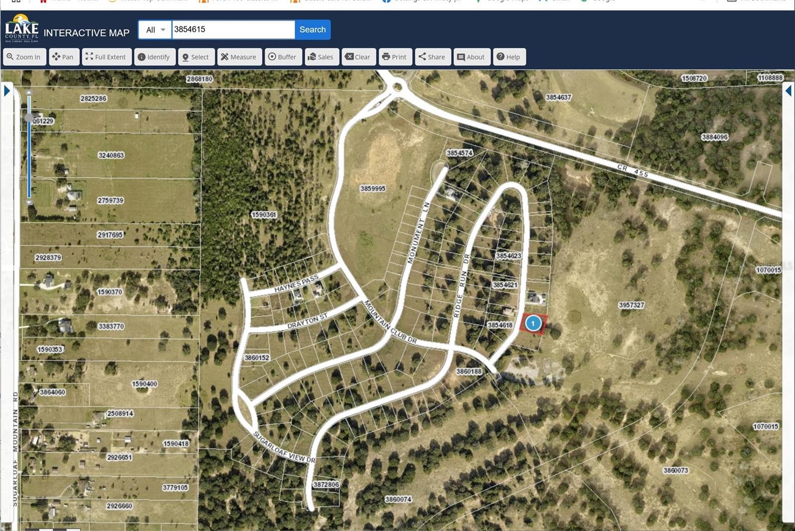 subdivision map - 3713 RIDGE RUN DR, MINNEOLA