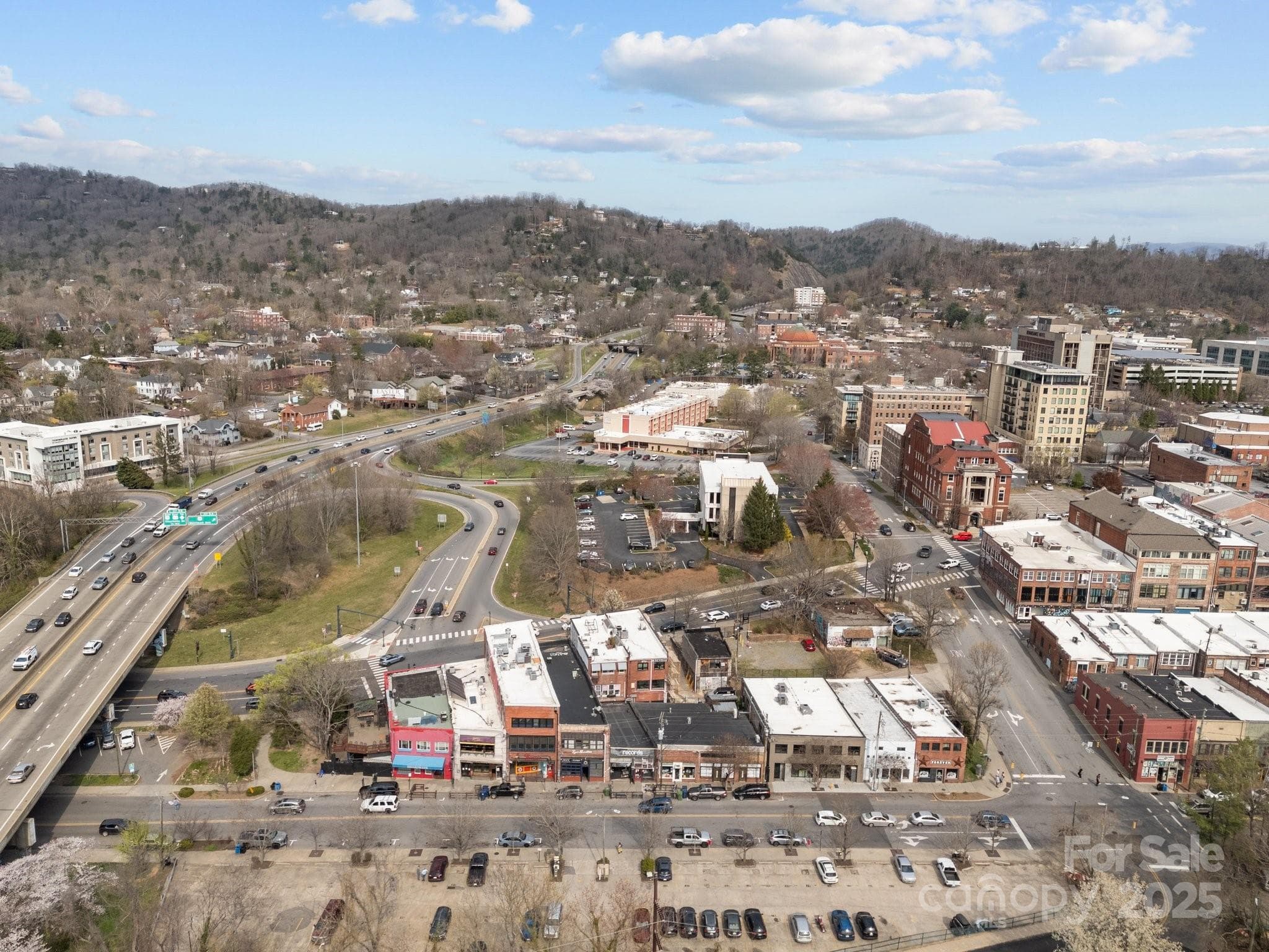 Aerial View of the block on Lexington - 111 Broadway Street, Asheville