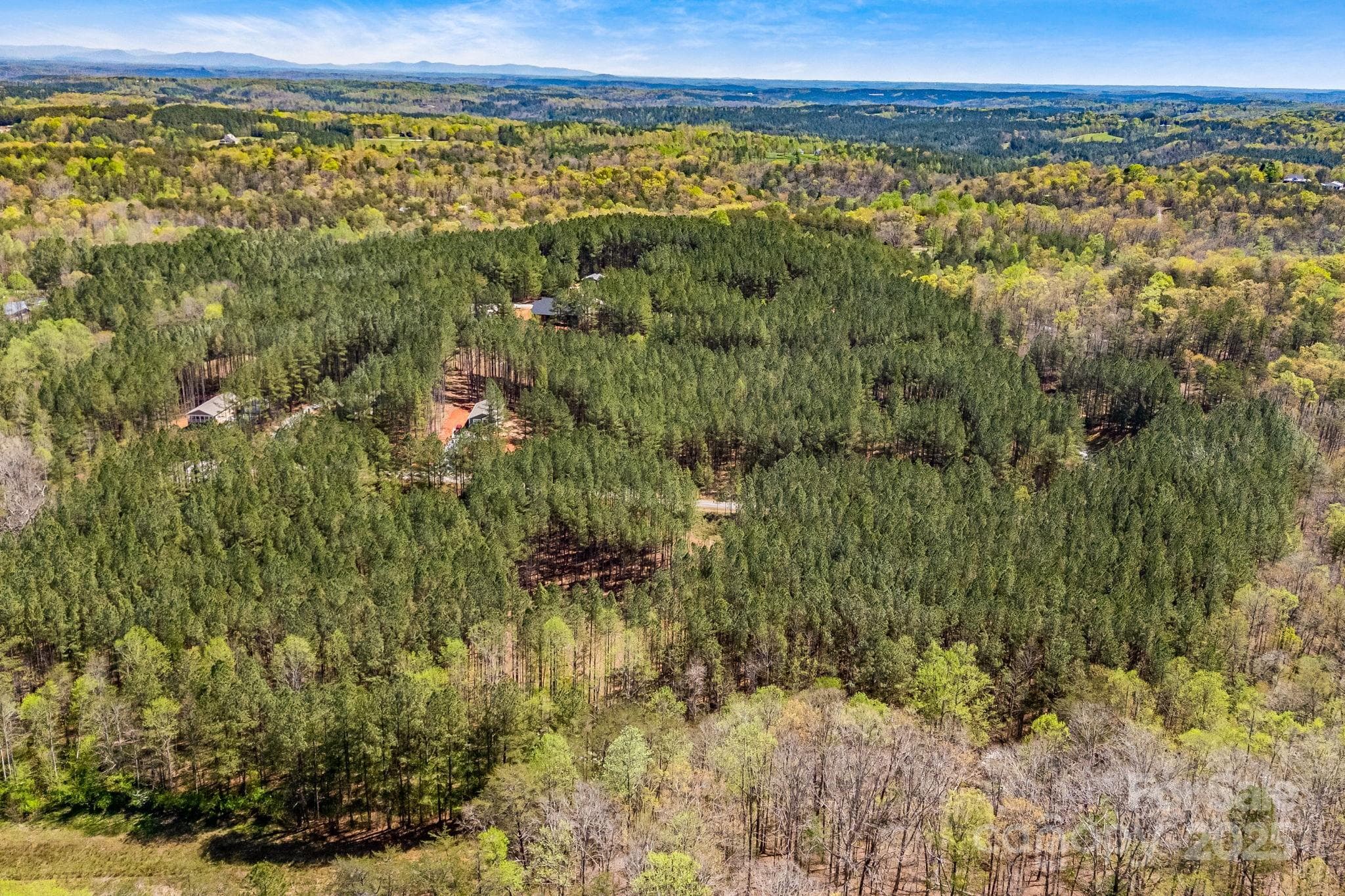 Aerial view. - Mill Spring