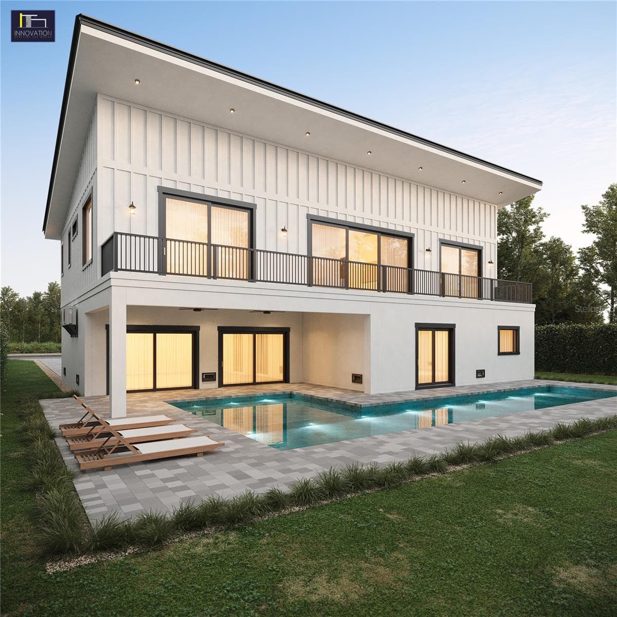 Rendering is a presentation of finished product. Pool design does not encroach under the house as shown in the renderings. - 2560 BAYBREEZE ST, ST JAMES CITY