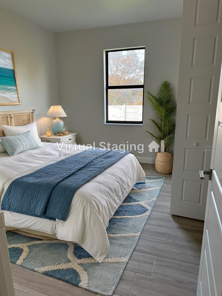 Virtually Staged Bedroom 1 - 20296 RUTHERFORD AVE, PORT CHARLOTTE