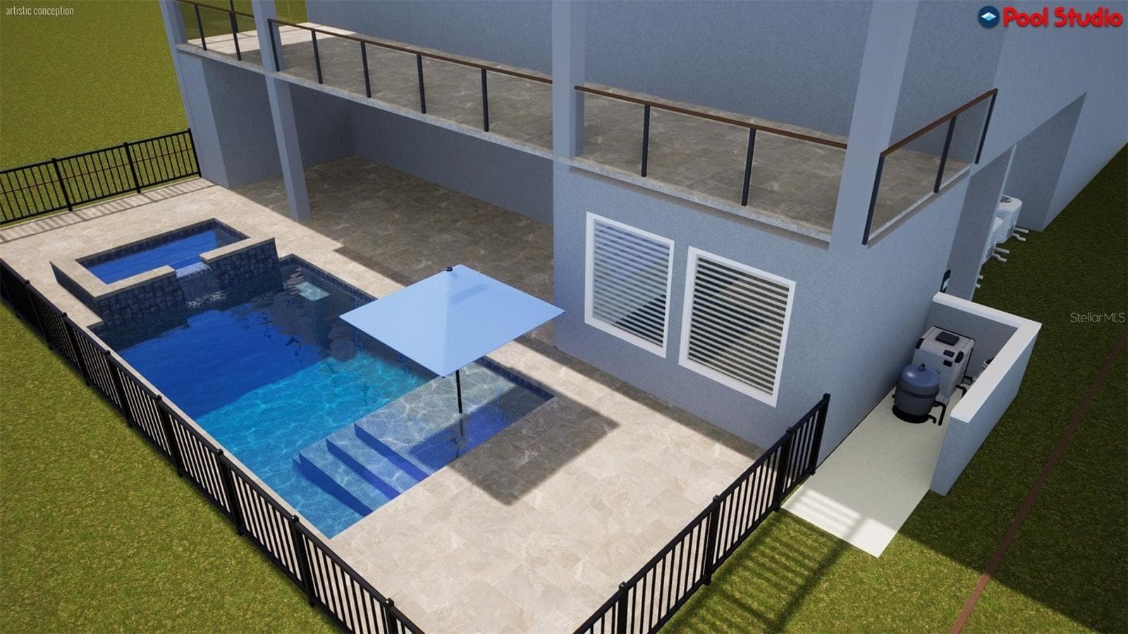 Artist Rendition of the Pool - 52 OCEAN RIDGE BLVD N, PALM COAST