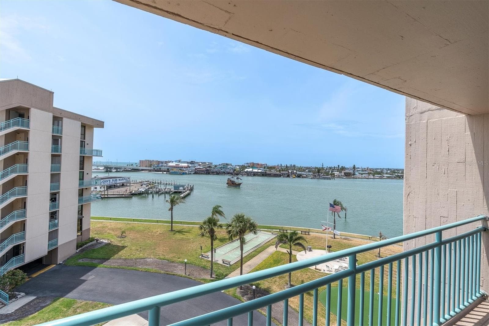 Balcony View off Master Br - 1 KEY CAPRI #502E, TREASURE ISLAND