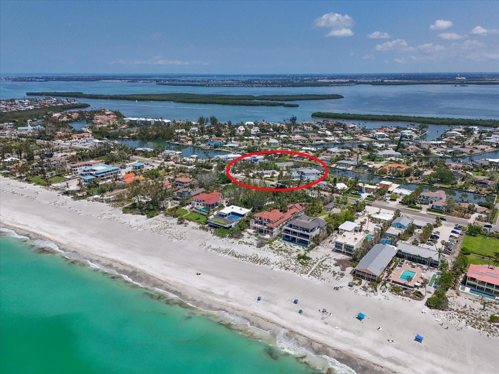 East facing aerial from the Gulf - 5924 GULF OF MEXICO DR, LONGBOAT KEY