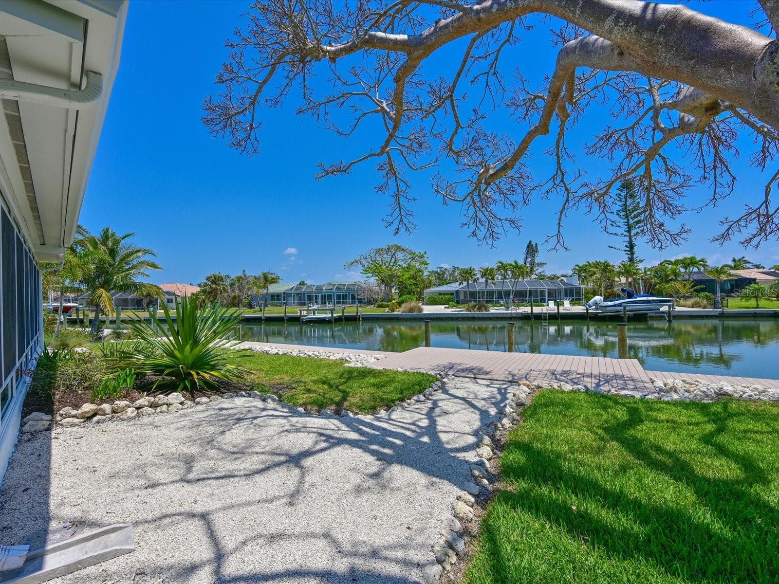Path to dock and canal - 5920 GULF OF MEXICO DR, LONGBOAT KEY