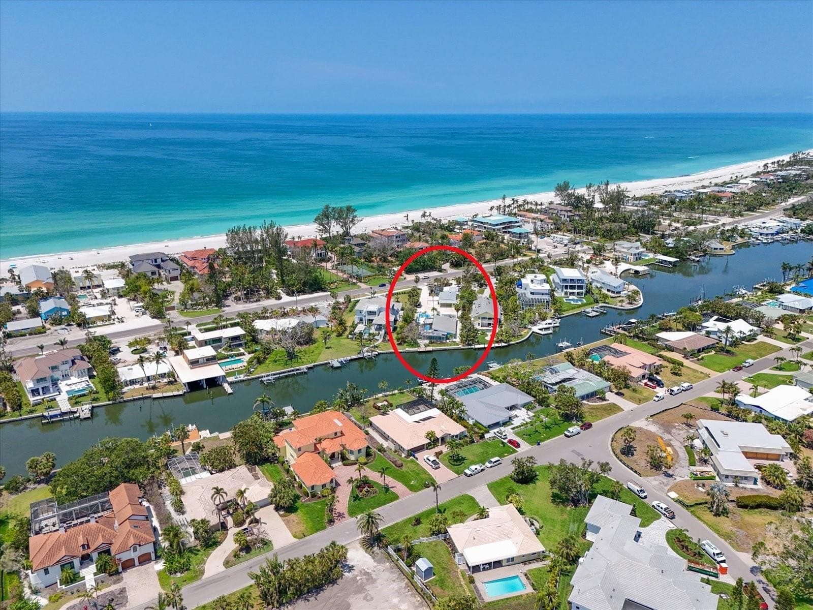 Bird's eye view 5920 & 5924 GMD - 5920 GULF OF MEXICO DR, LONGBOAT KEY