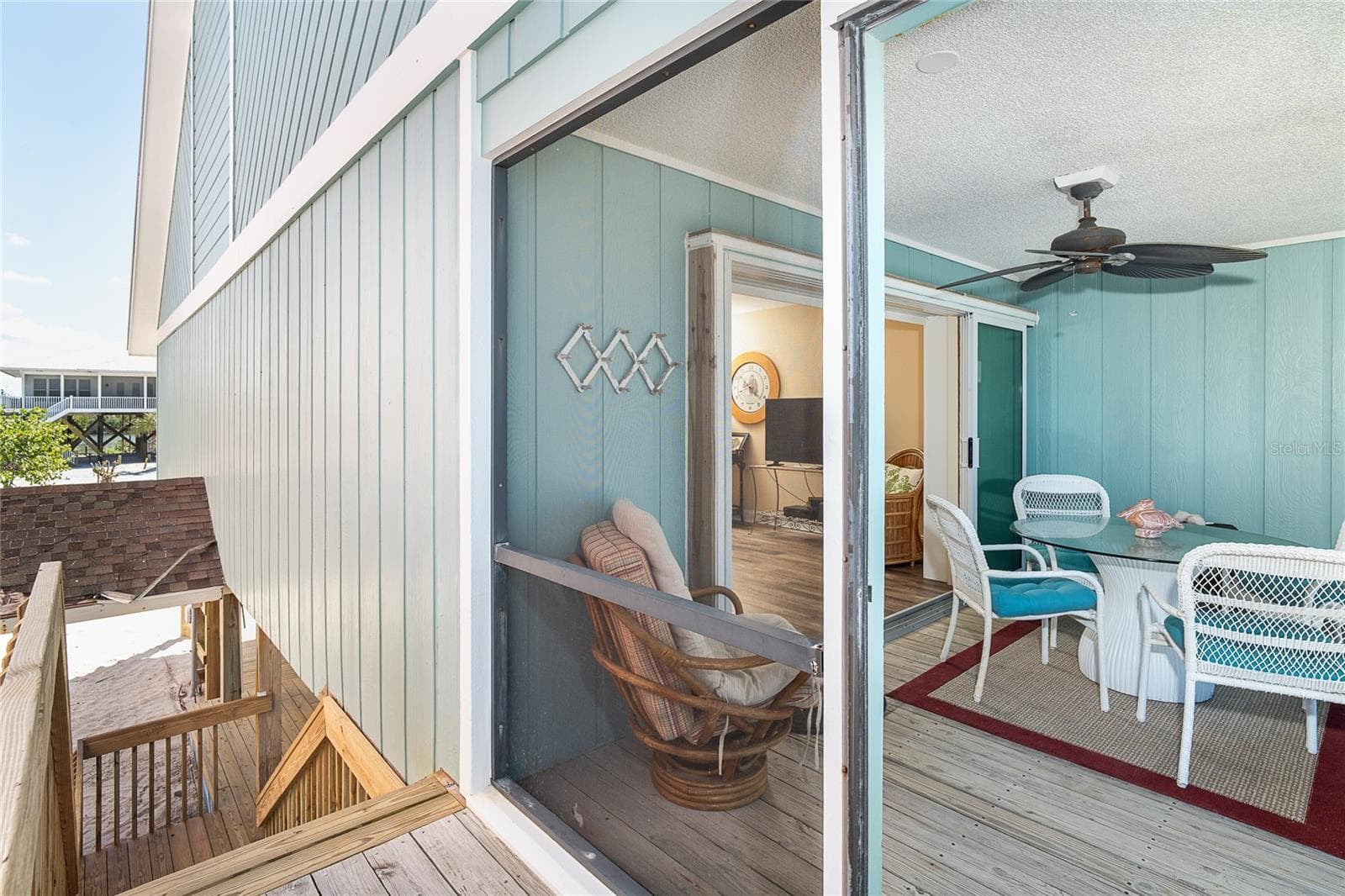 .Rear Deck and Back Stairs to the Beach. - 301 S GULF BLVD #3, PLACIDA