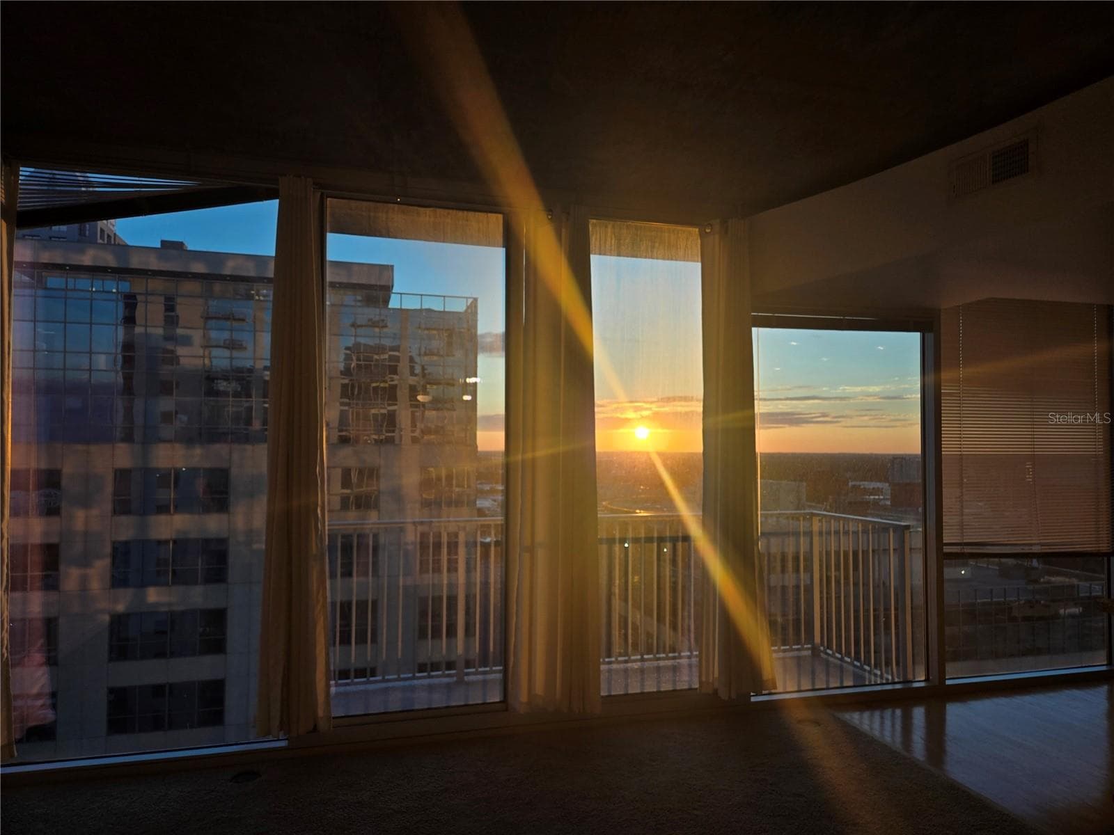 Sunset from Living Room 1 - 155 S COURT AVE #2008, ORLANDO