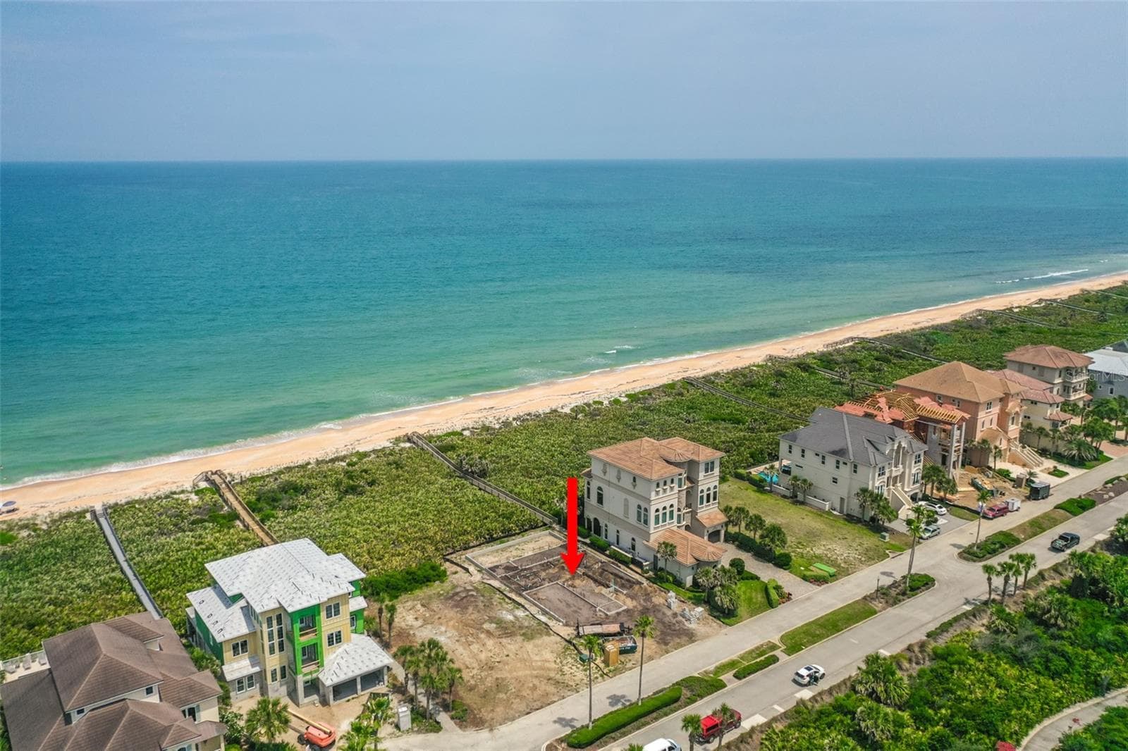 Aerial view of the lot looking South - 52 OCEAN RIDGE BLVD N, PALM COAST