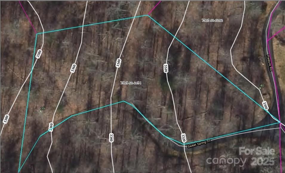 Aerial Tax Map with Contours - Lot 39 Sweet Spring Trail, Glenville