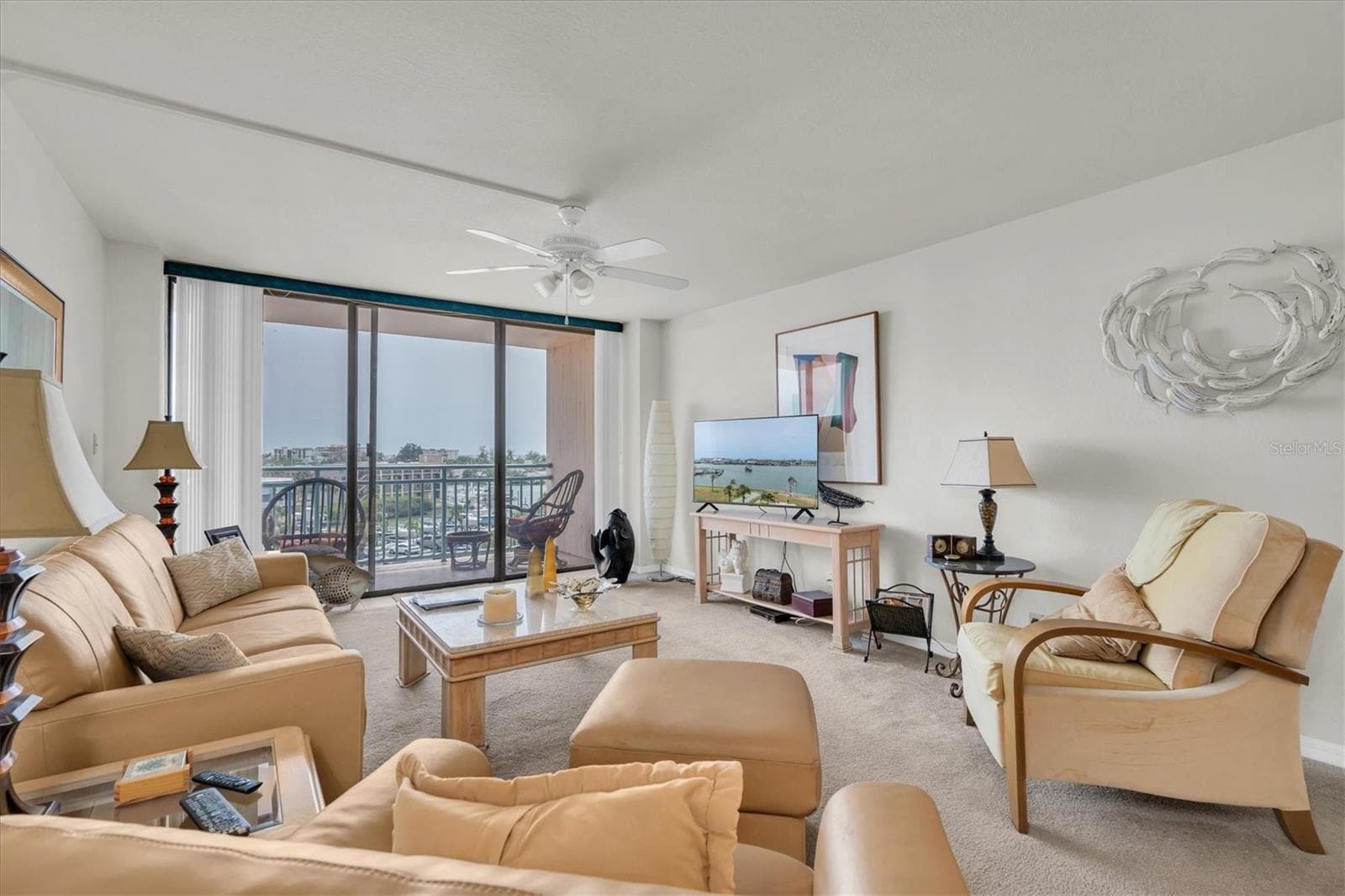 Living Room - served by BALCONY - 1 KEY CAPRI #502E, TREASURE ISLAND
