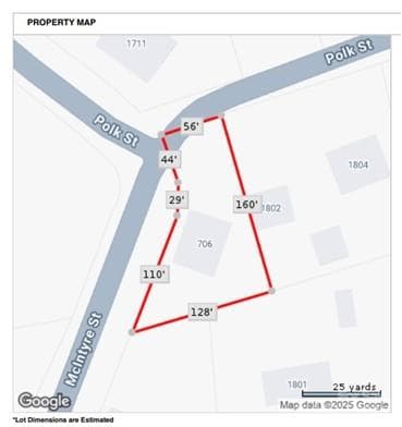 Approximate Dimensions - 706 Mcintyre Street, Monroe