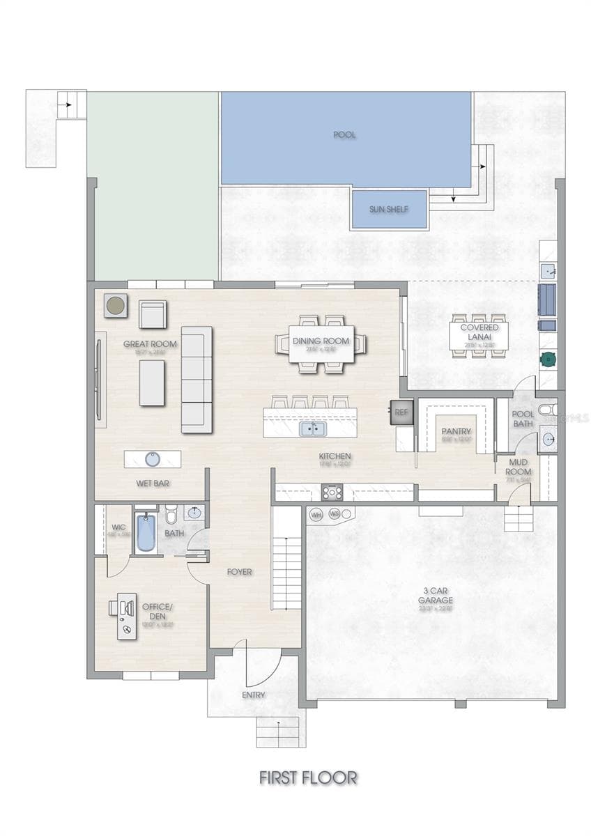 First Floor - 3420 CHANNELSIDE CT, SAFETY HARBOR
