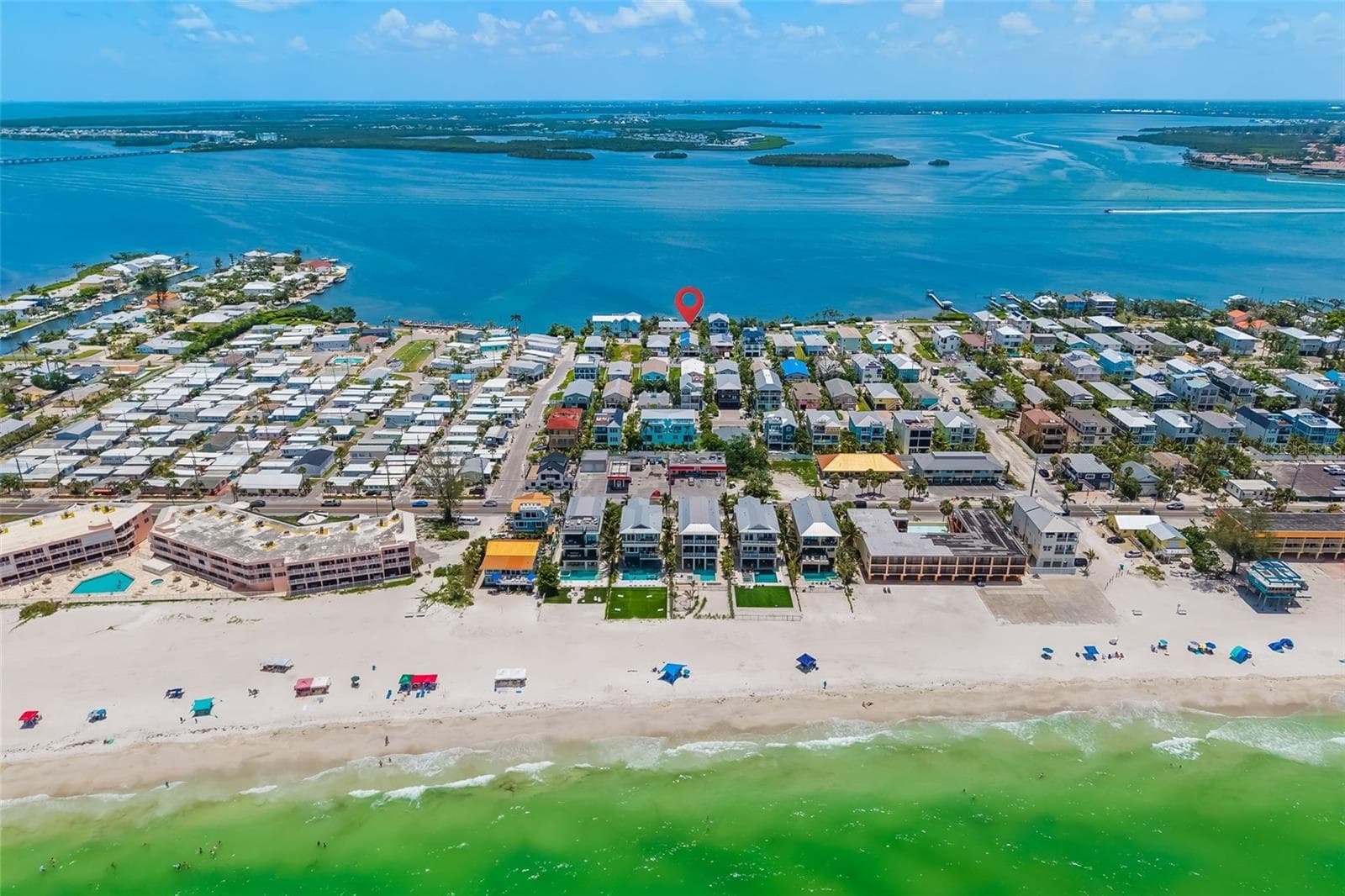 Gulf is the green and the Bay is the blue - 2513 AVENUE B #B, BRADENTON BEACH