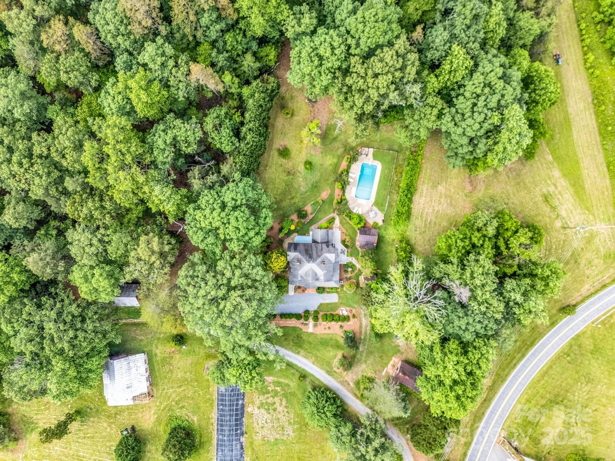 Overhead shot from drone - Lake Lure