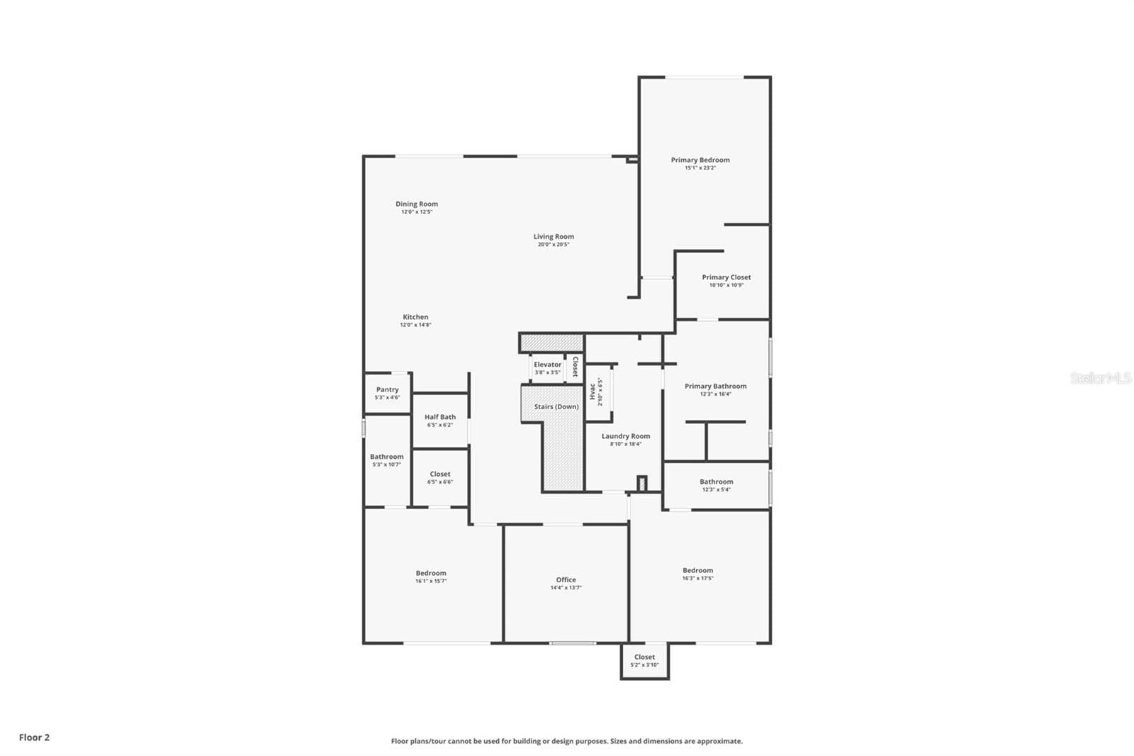 Floor Plan with approximate dimensions - 131 FOREST HILLS DR, REDINGTON SHORES