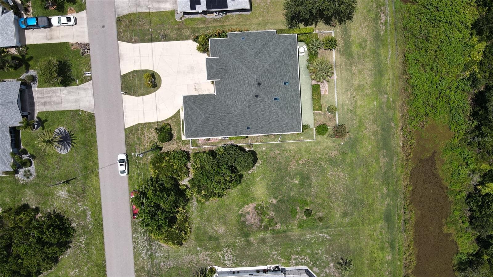 Aerial w/adjacent lot sold separately - 2244 MAURITANIA RD, PUNTA GORDA