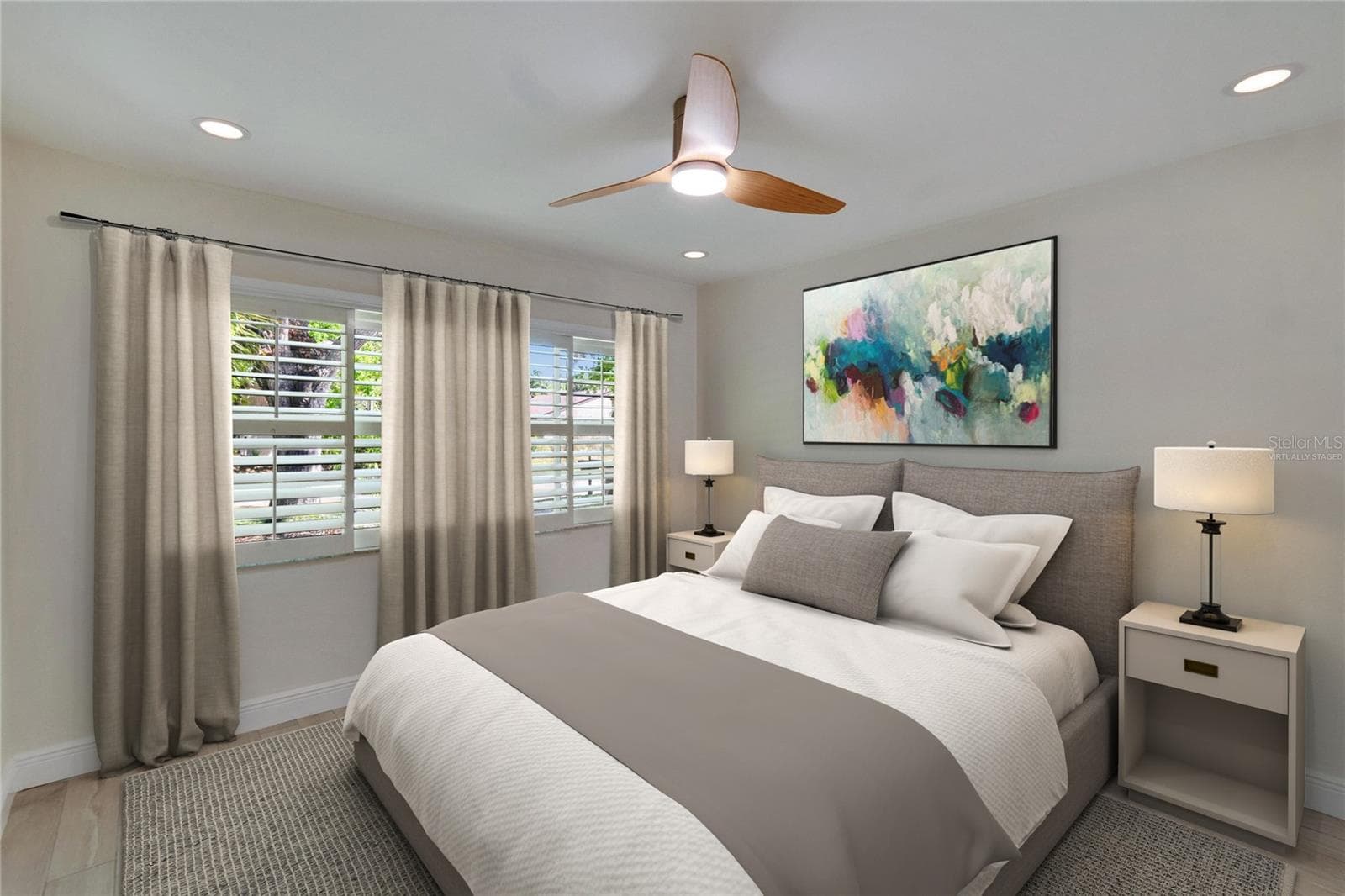 Virtually staged Guest Room - 370 S WOODLANDS DR, OLDSMAR