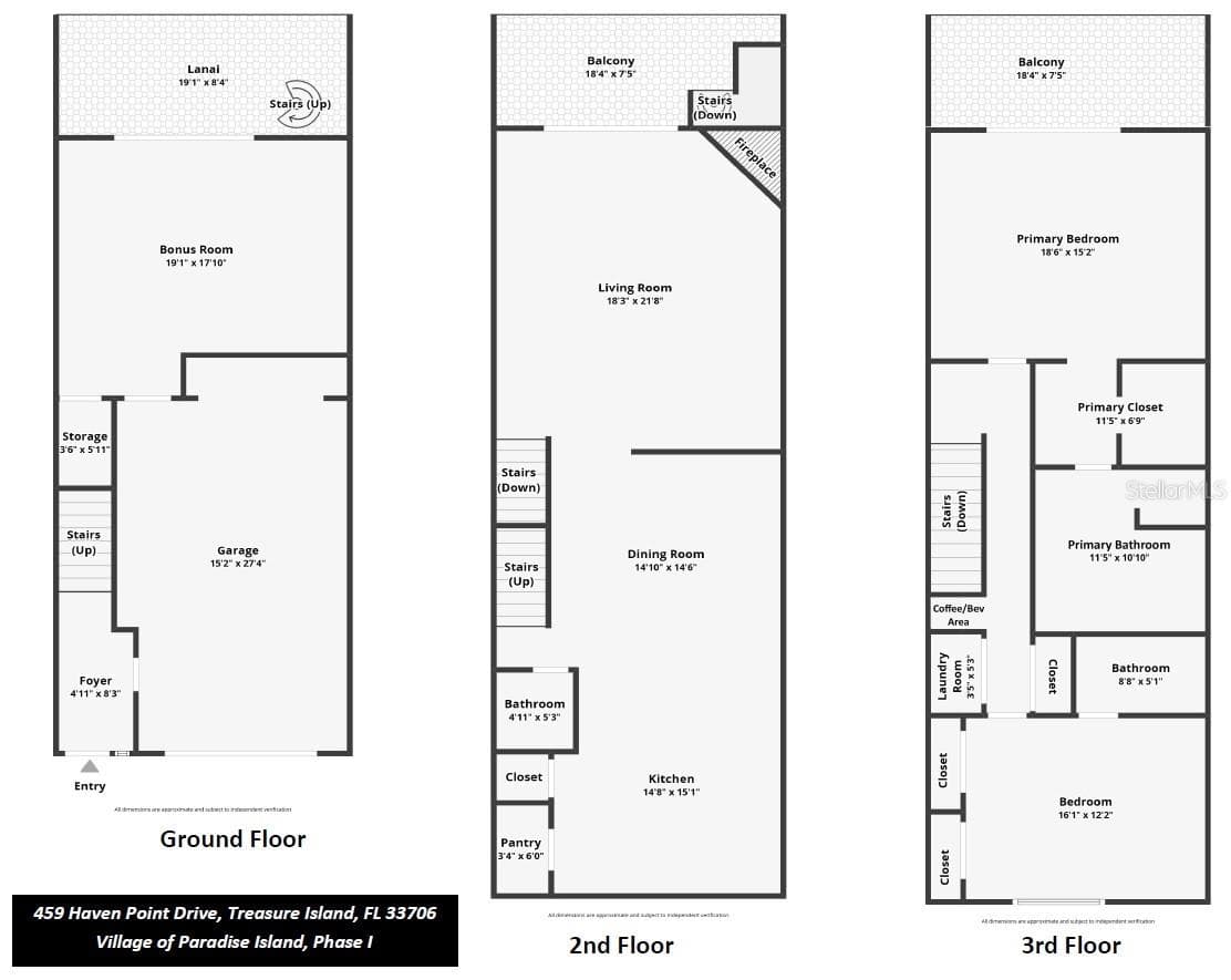Ground Floor is not deemed "livable space" - 459 HAVEN POINT DR, TREASURE ISLAND