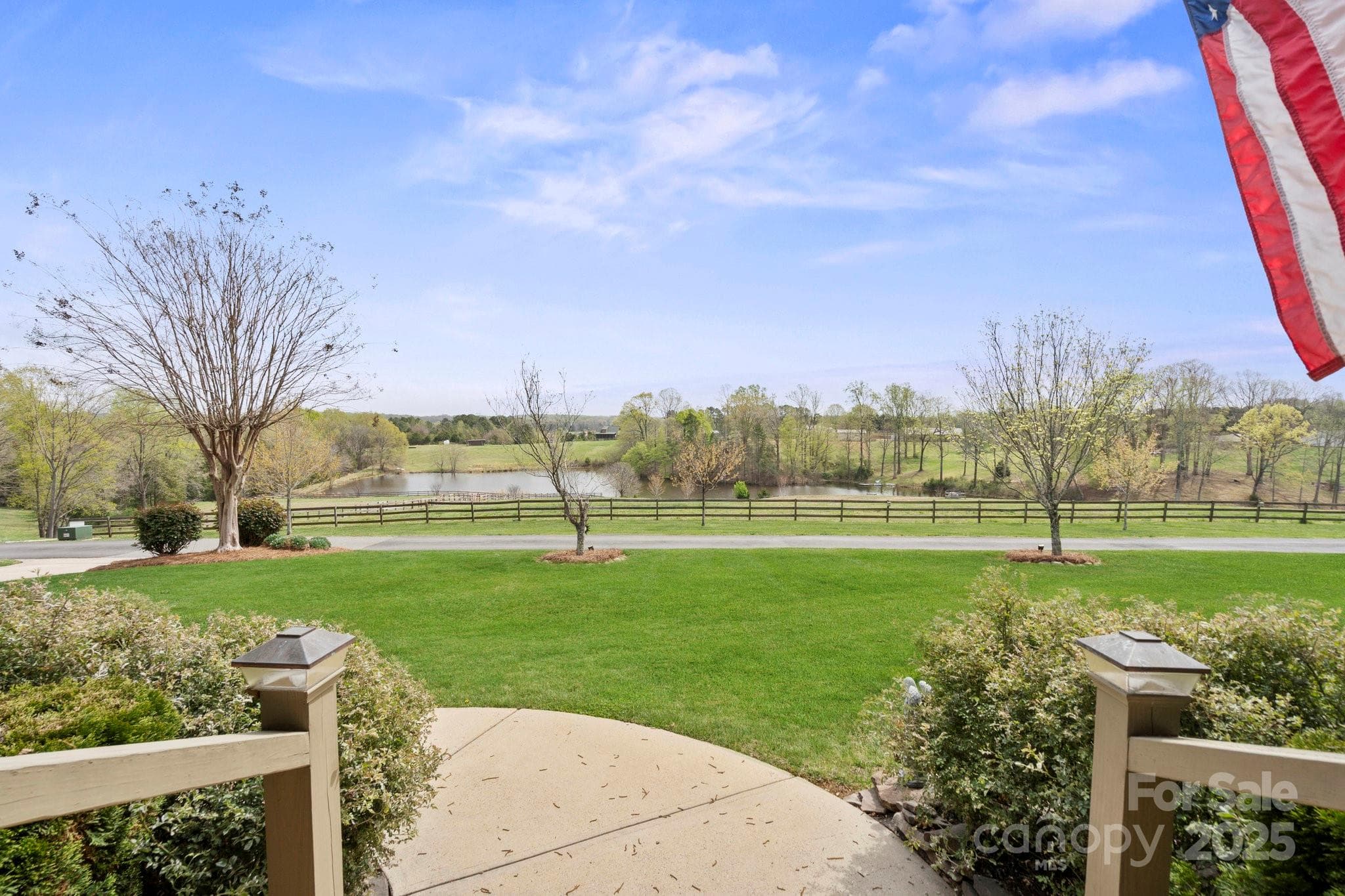 Great view of the Pond from the front Porch of the Main Residence - Mooresville