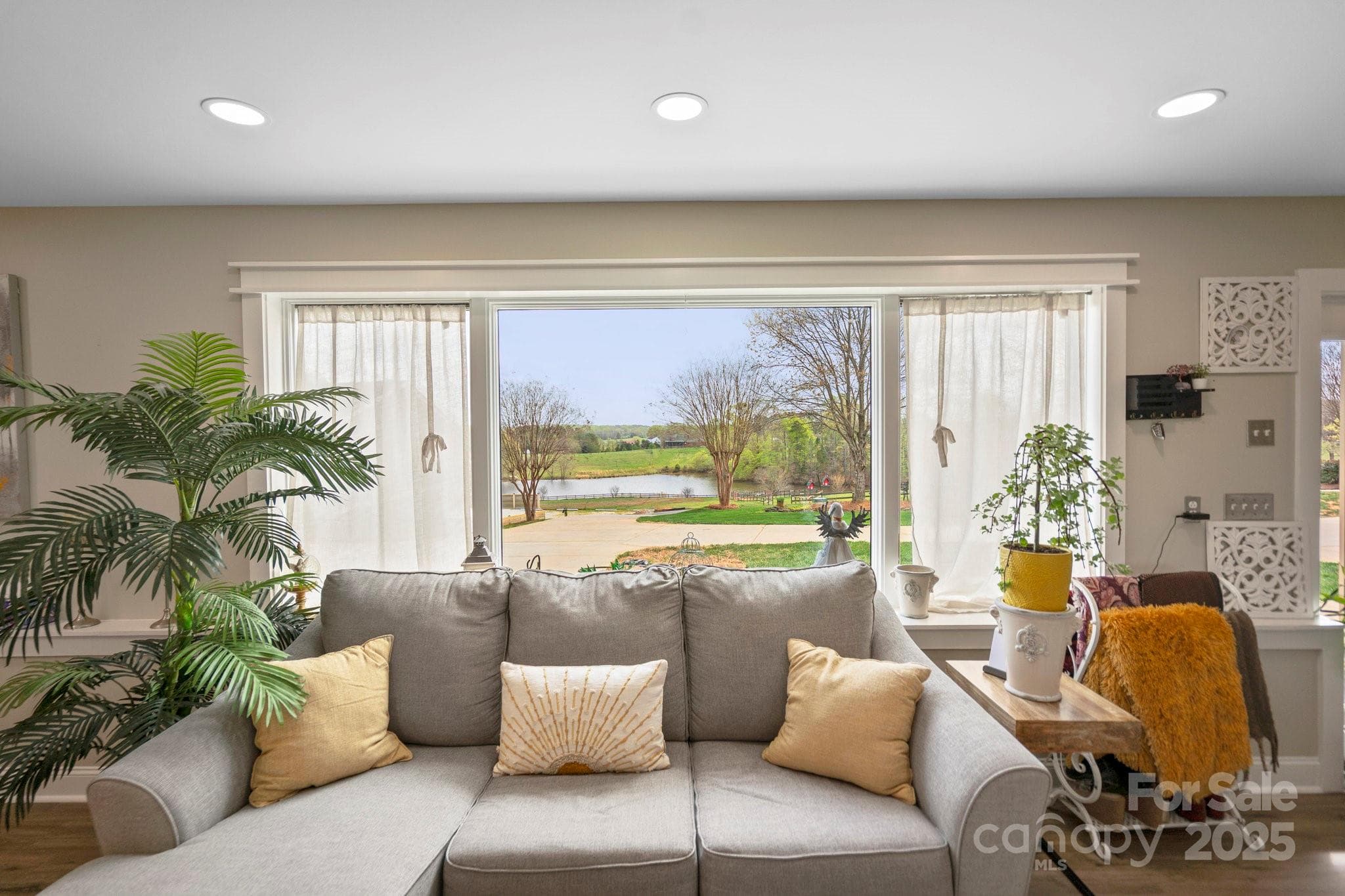 This is the view of the pond from the living room of the Guest House. - Mooresville