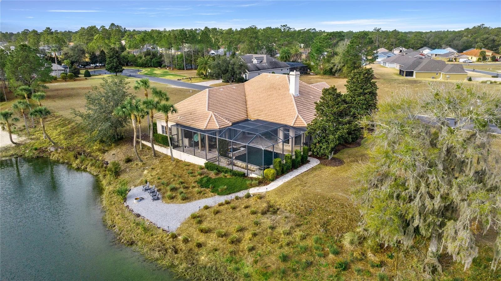 Rear aerial view of home - 6861 SW 179TH AVENUE RD, DUNNELLON