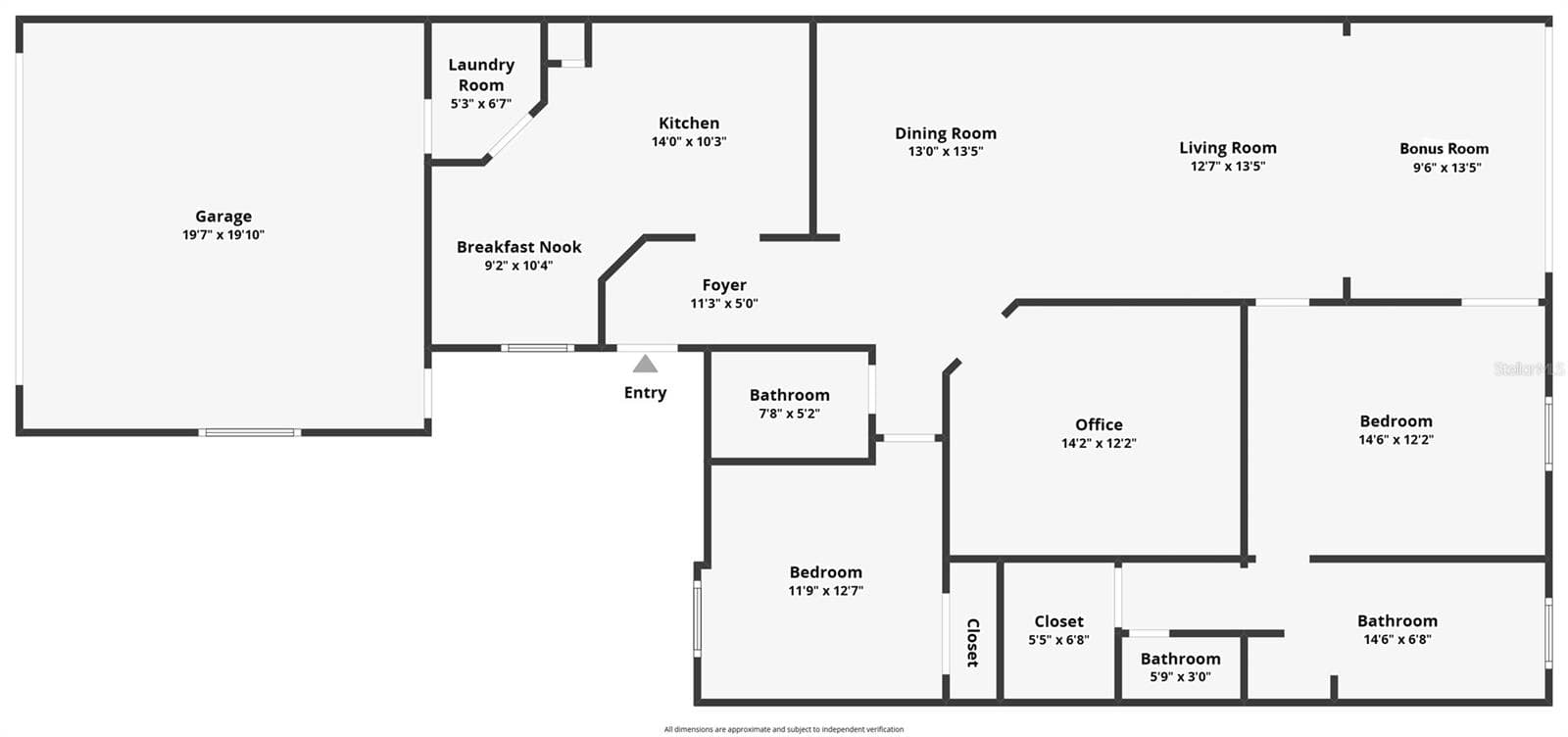 Overall villa floorplan - 6948 STONEYWALK CT, BRADENTON