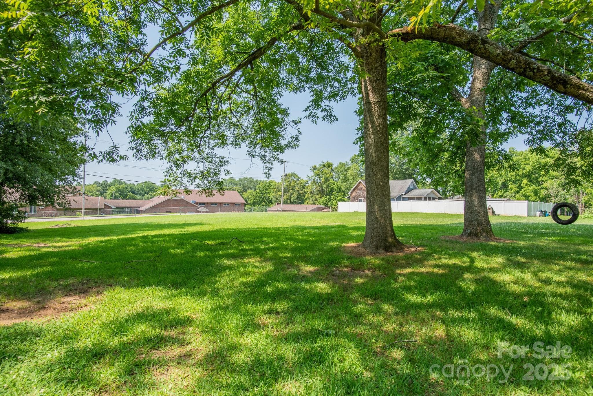 Looking at the Commercial Property from side/back of yard - 109 Fulton Street, Kings Mountain