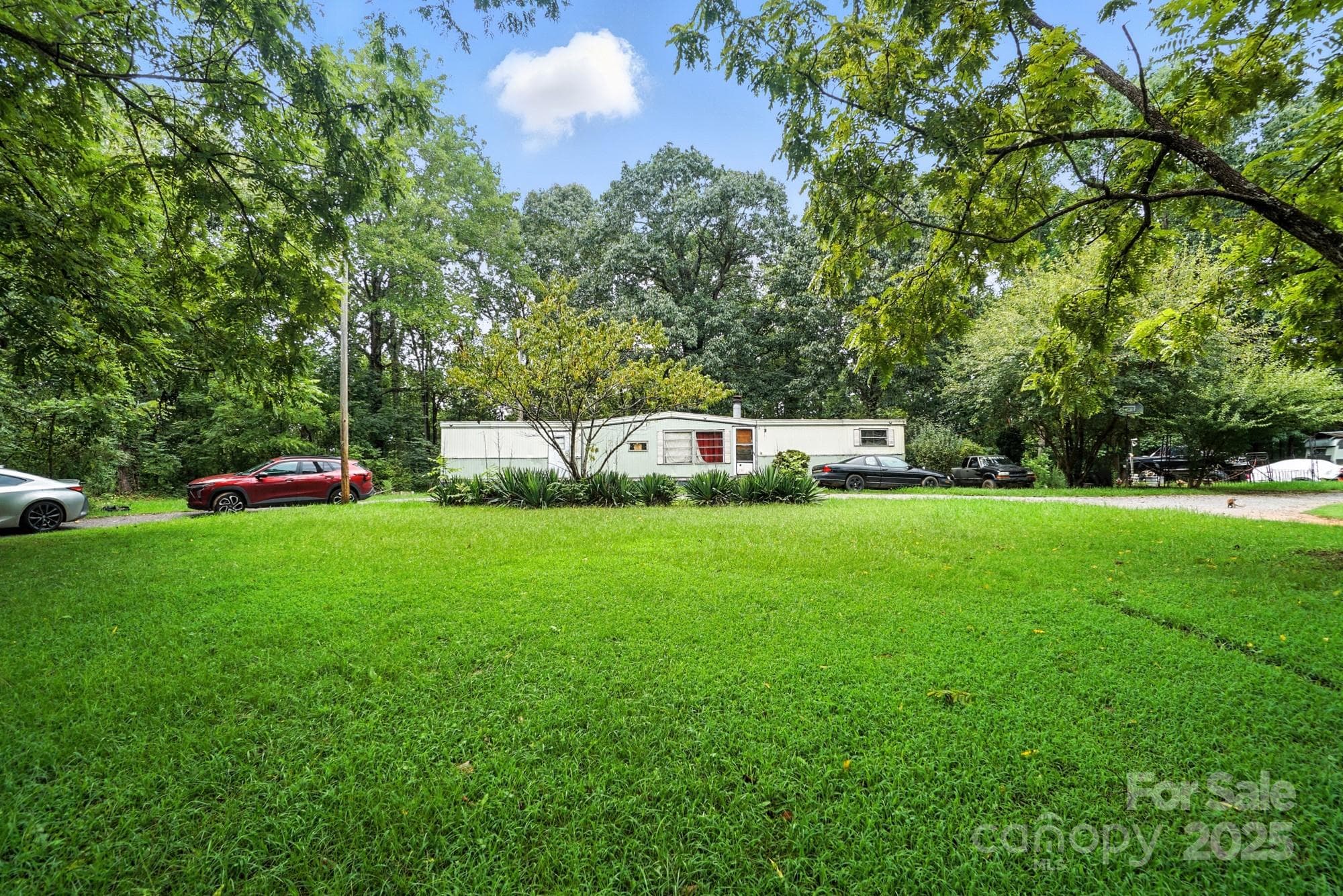 Front view of subject and front yard 1 of 2 Manufactured homes on property - 450 Dixon School Road, Kings Mountain