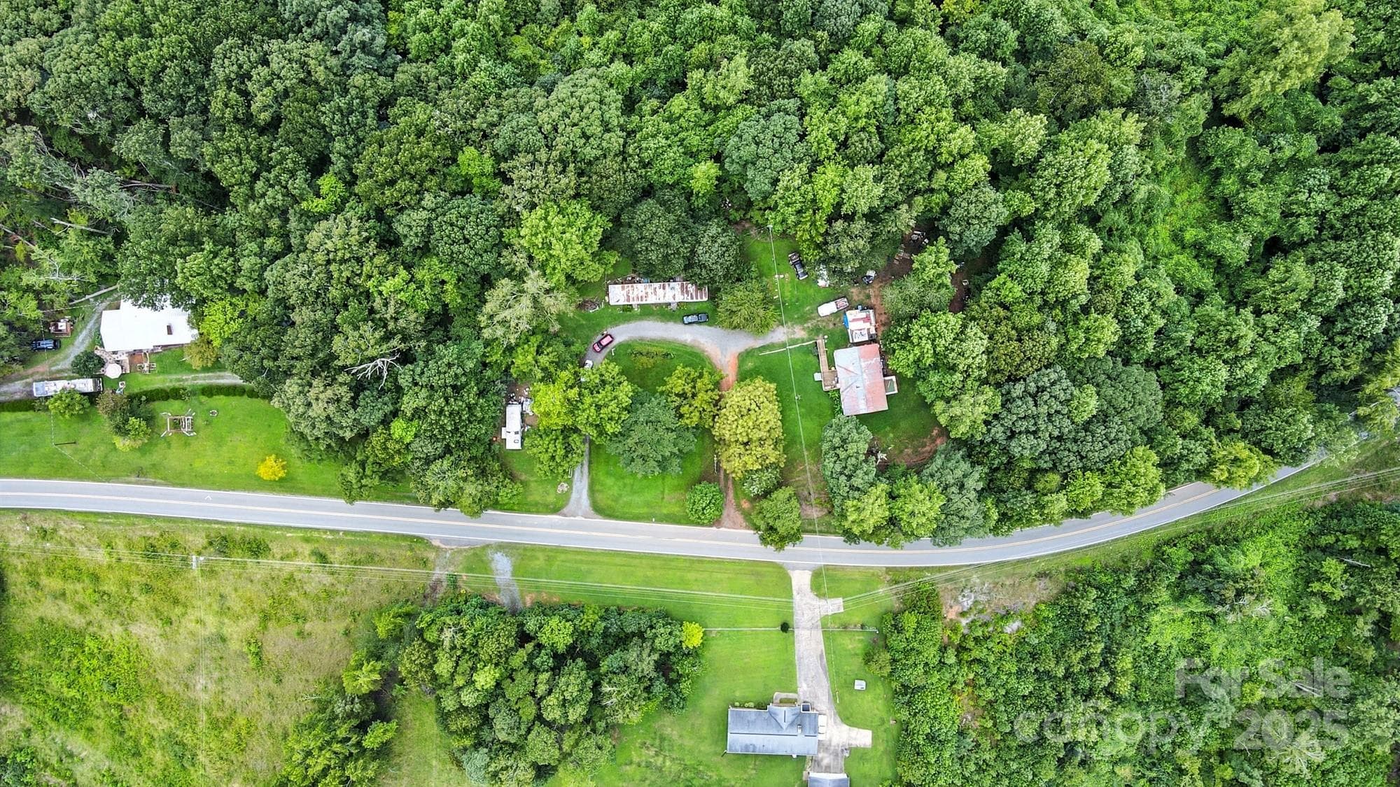 Aerial of subject street and lot - 450 Dixon School Road, Kings Mountain