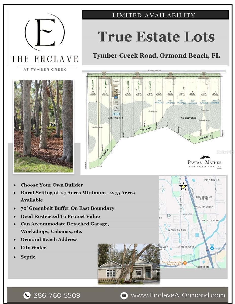 Land at 471 N TYMBER CREEK, ORMOND BEACH, FLORIDA, photo 5 of 5