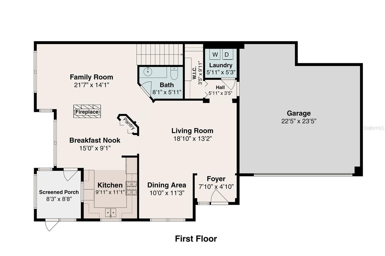 First floor layout - 2757 VIA CIPRIANI #1114A, CLEARWATER