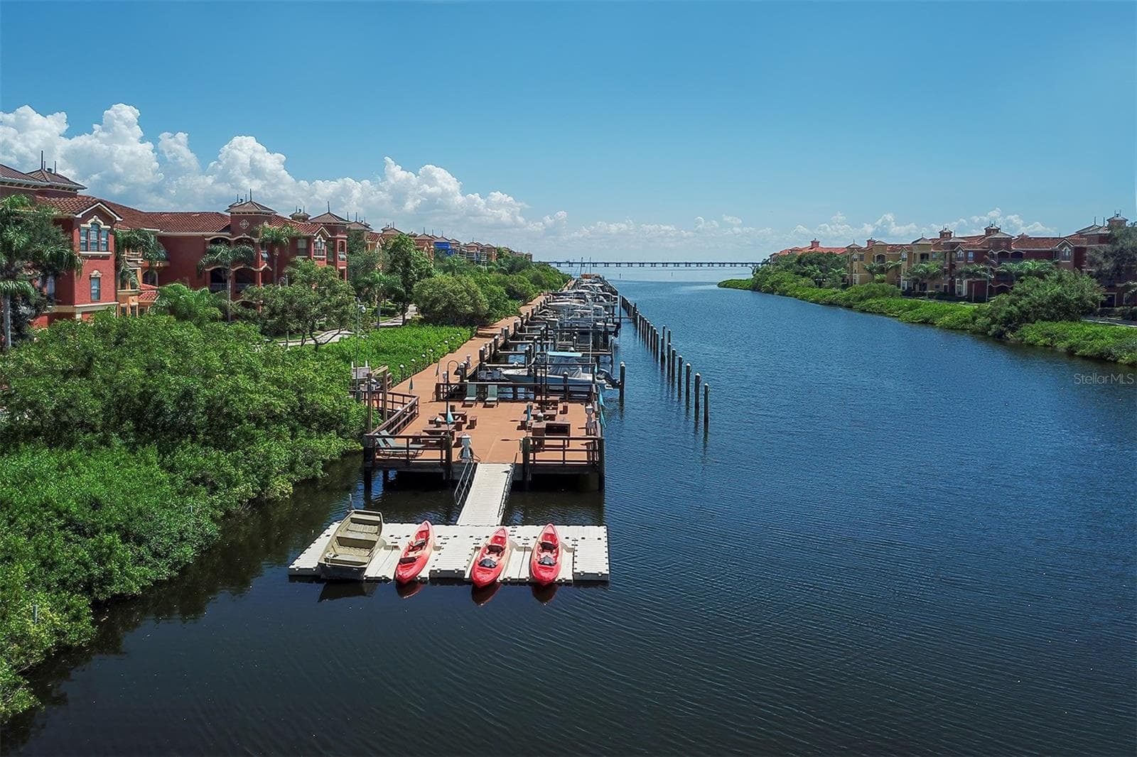 Aerial view of the kayak pavilion prior to renovations - inaccessible at this time due to renovations - 2757 VIA CIPRIANI #1114A, CLEARWATER