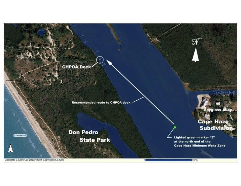 Cape Haze Association private dock and beach. - 565 GREEN DOLPHIN DR S, PLACIDA