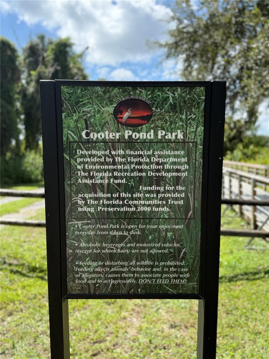 Inverness - Cooter Pond Park - 9339 N MILAM WAY, CITRUS SPRINGS