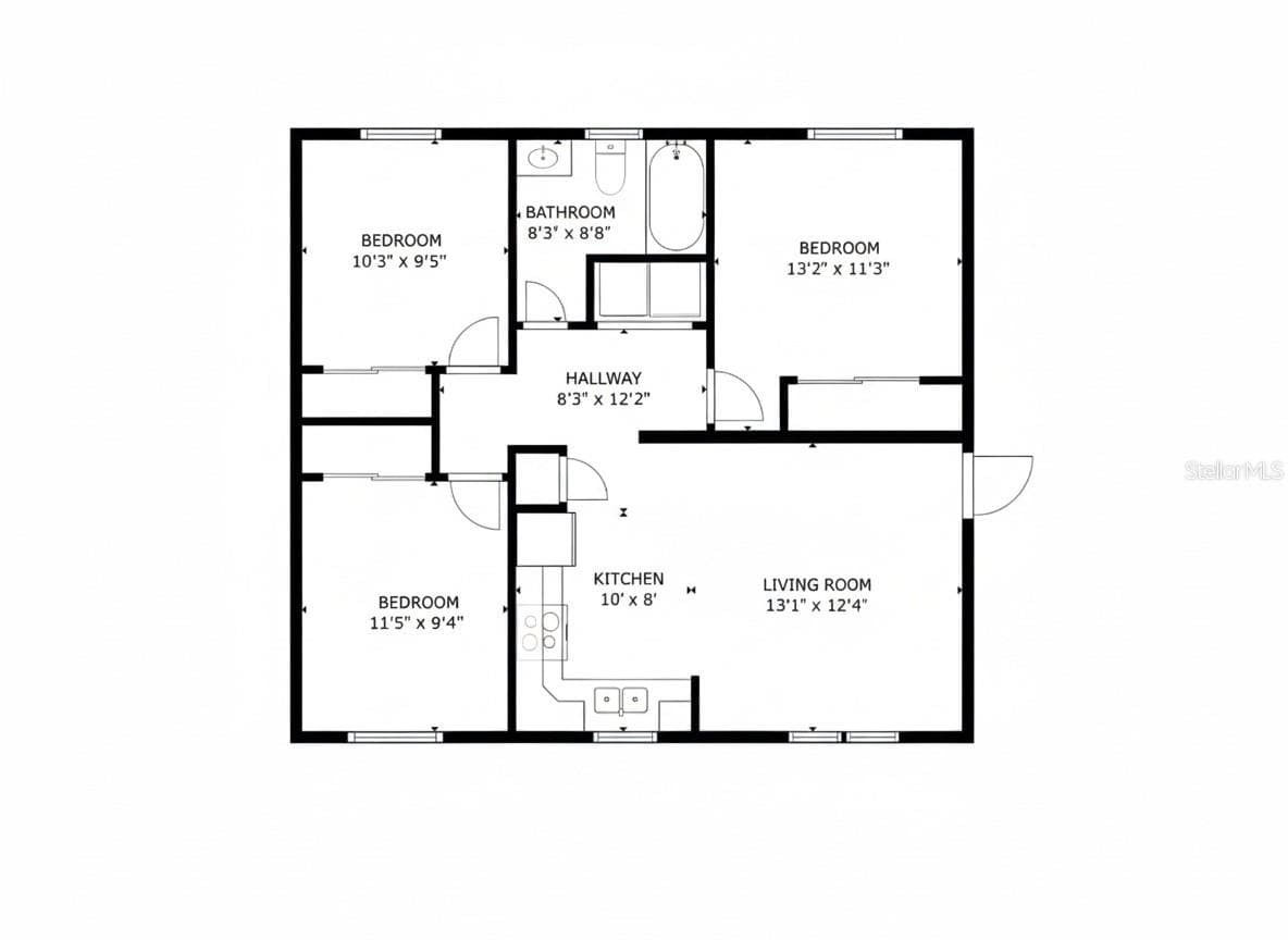 TOP FLOOR PLAN - 9502 BANYAN AVE #A, TAMPA