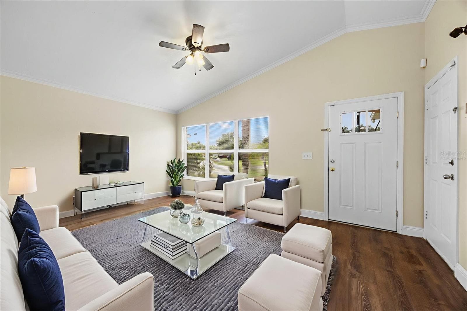 Photo virtually staged-Living Room - 703 PALMERA ST, ORLANDO