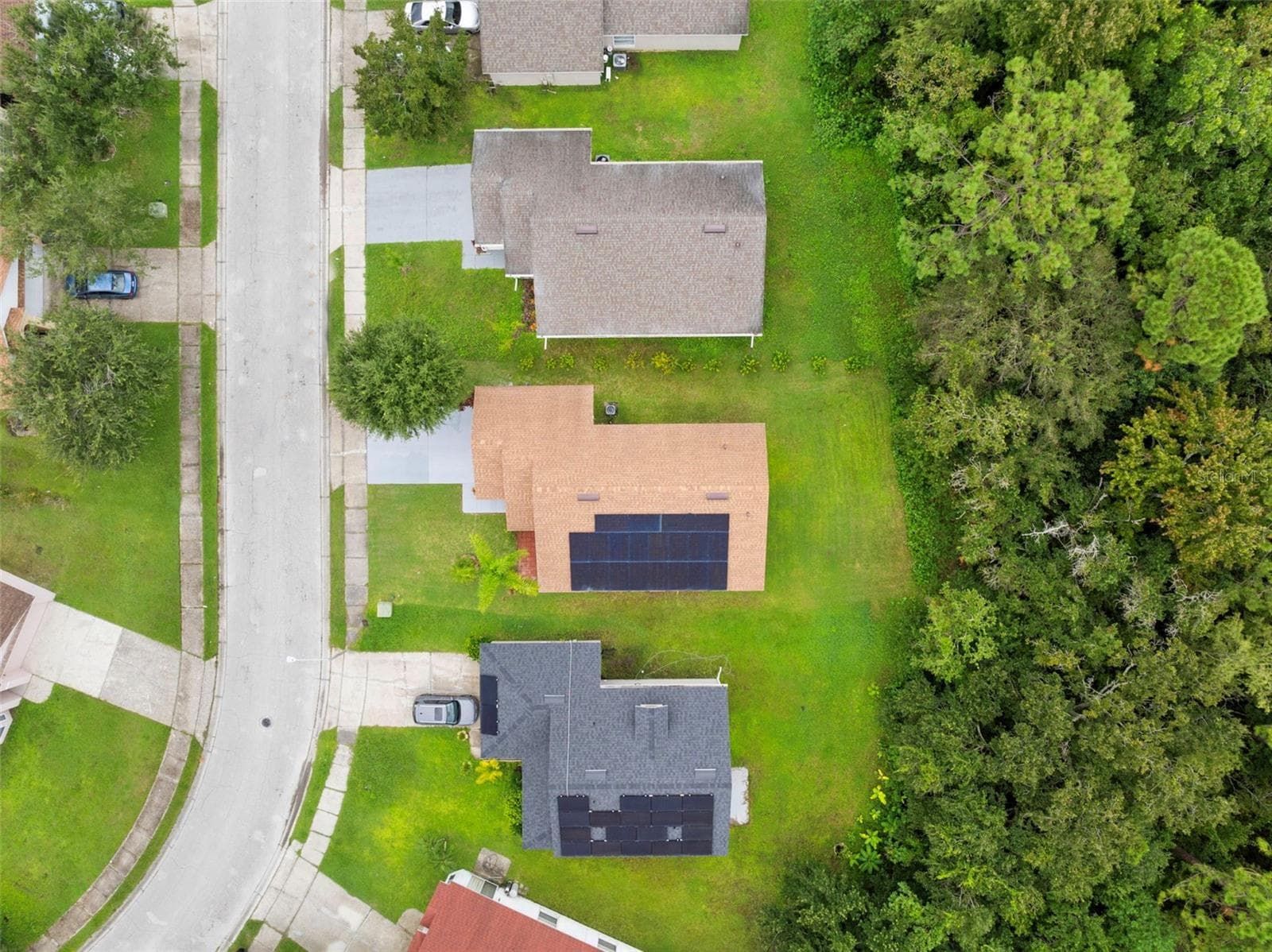 Ariel view of home with solar panels - 703 PALMERA ST, ORLANDO