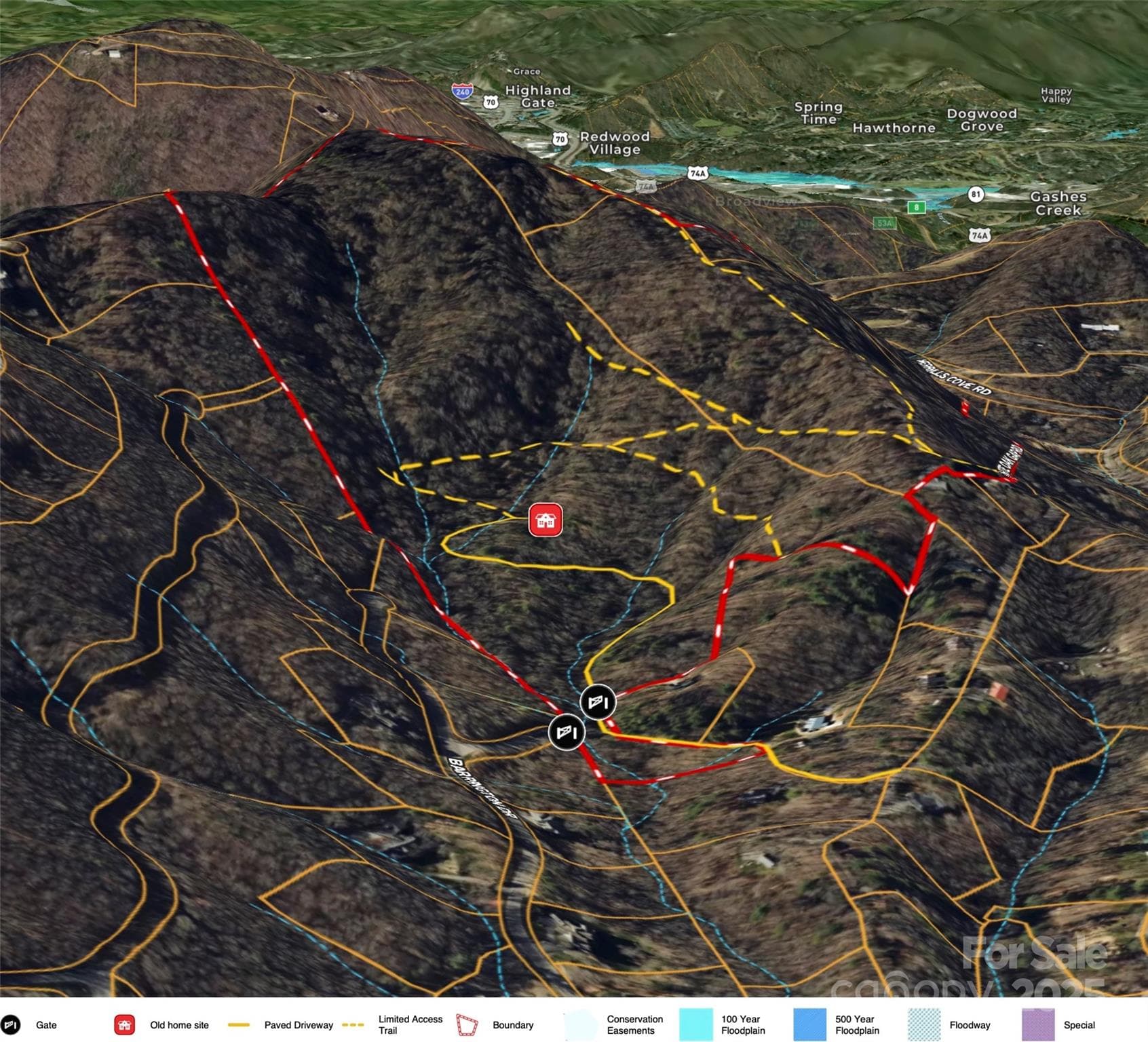 3D Rendering Map - Asheville