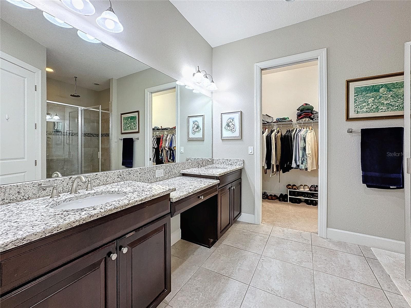 Primary Bath w/ Dual Granite Sinks - 13514 MESSINA LOOP #102, BRADENTON