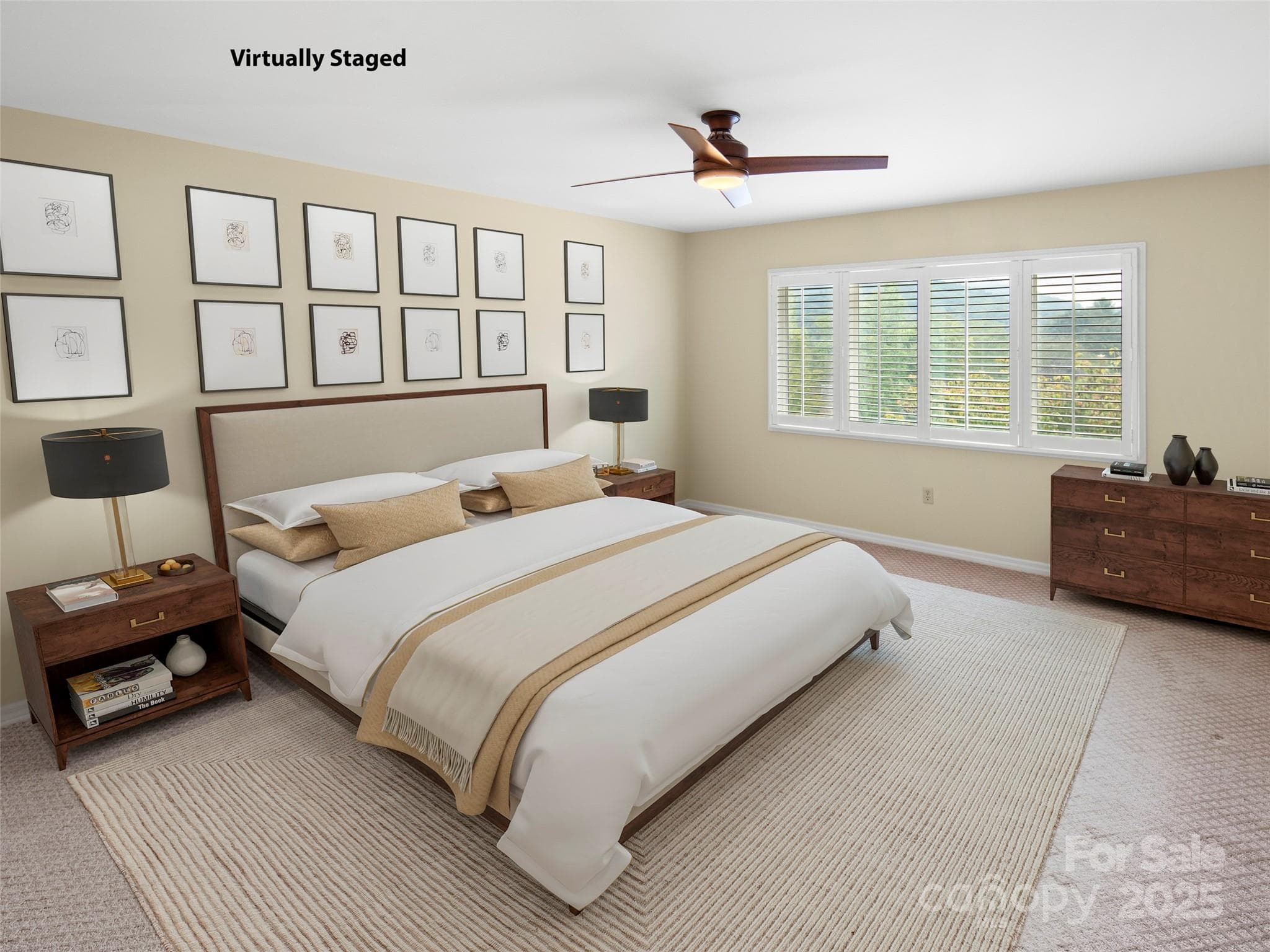 Terrace Level Bedroom Virtually Staged - Asheville
