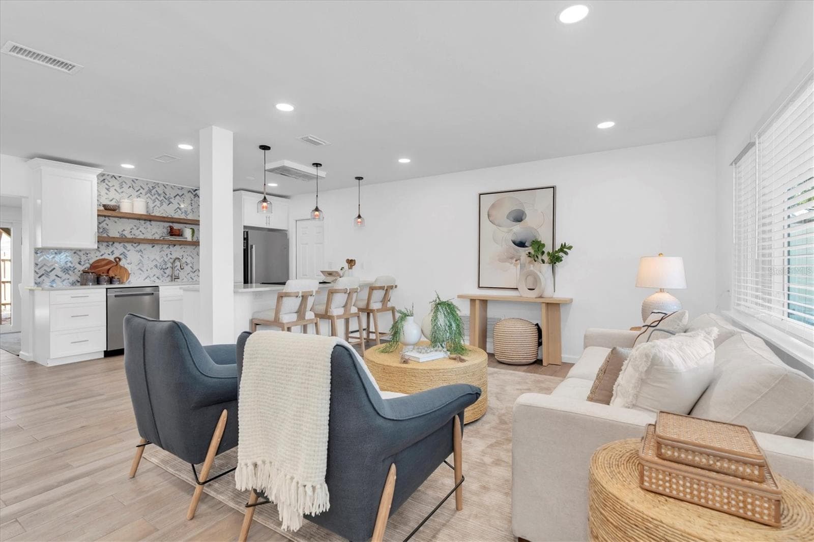 Open Dining and Living Layout - 197 LIDO DR, ST PETE BEACH