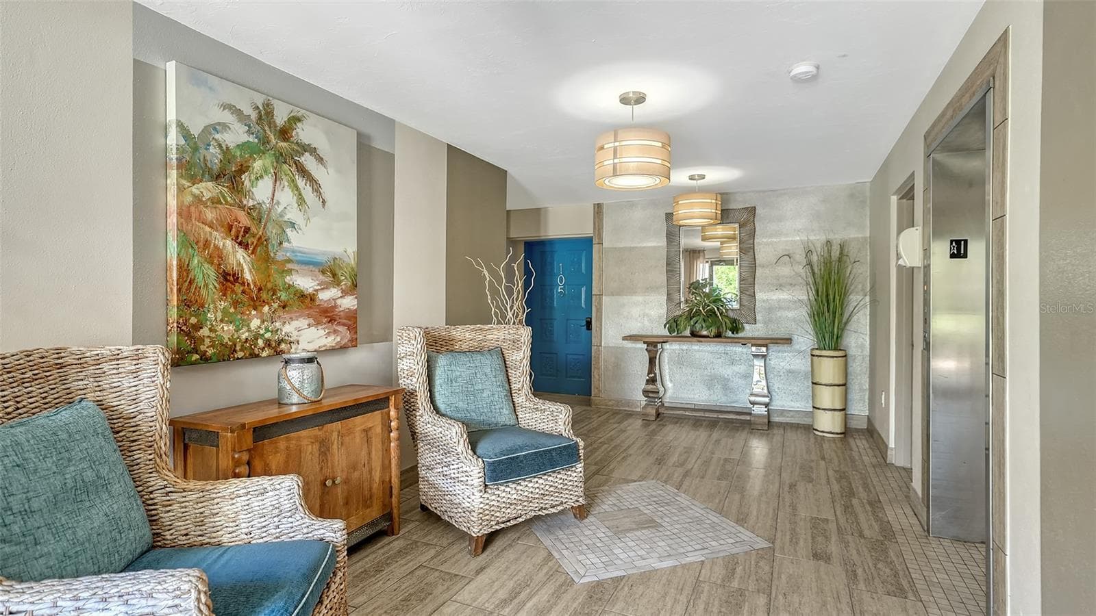 Lobby of the Sunset House building. - 225 HOURGLASS WAY #103, SARASOTA