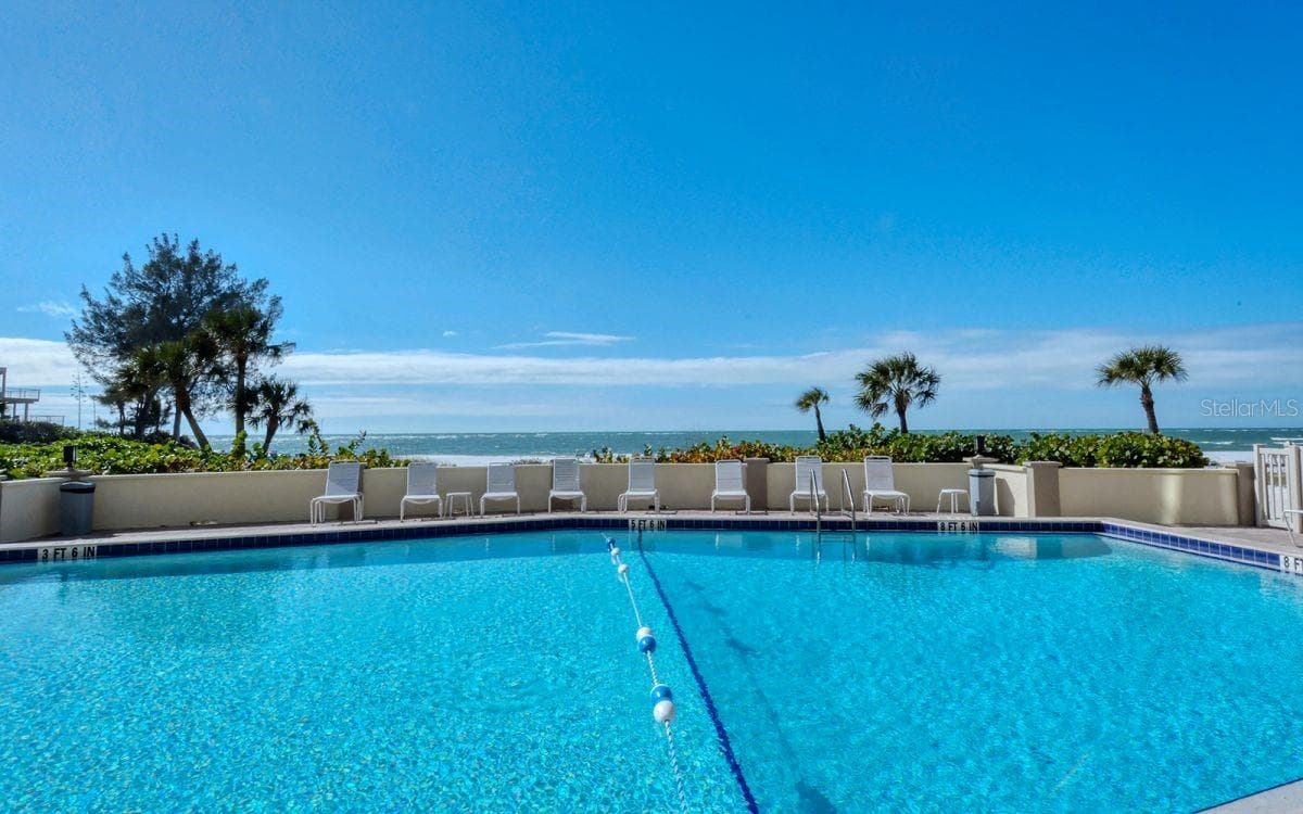 Beachside pool - the 2nd of 2 heated pools on the property. - 225 HOURGLASS WAY #103, SARASOTA