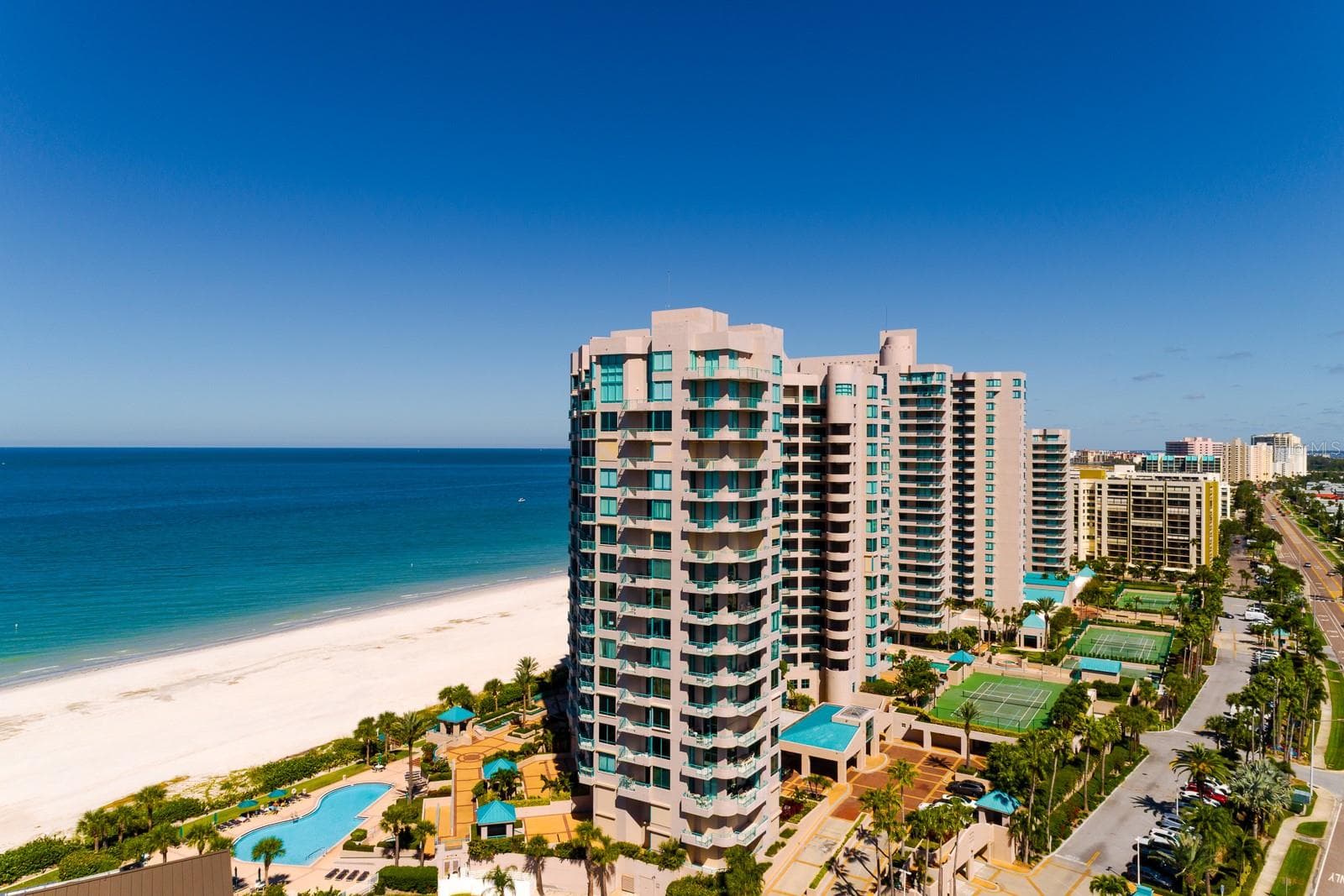 Aerial View - 1560 GULF BLVD #1507, CLEARWATER BEACH