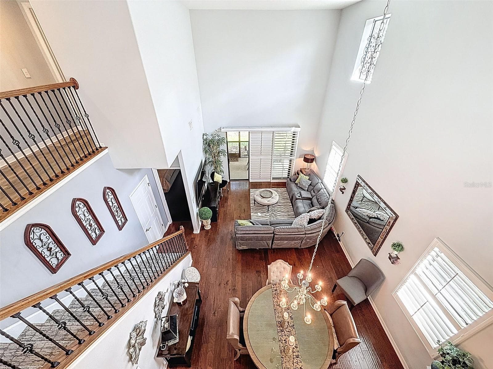 View of the downstairs from the upstairs loft - 2539 SILVERBACK CT, PALM HARBOR