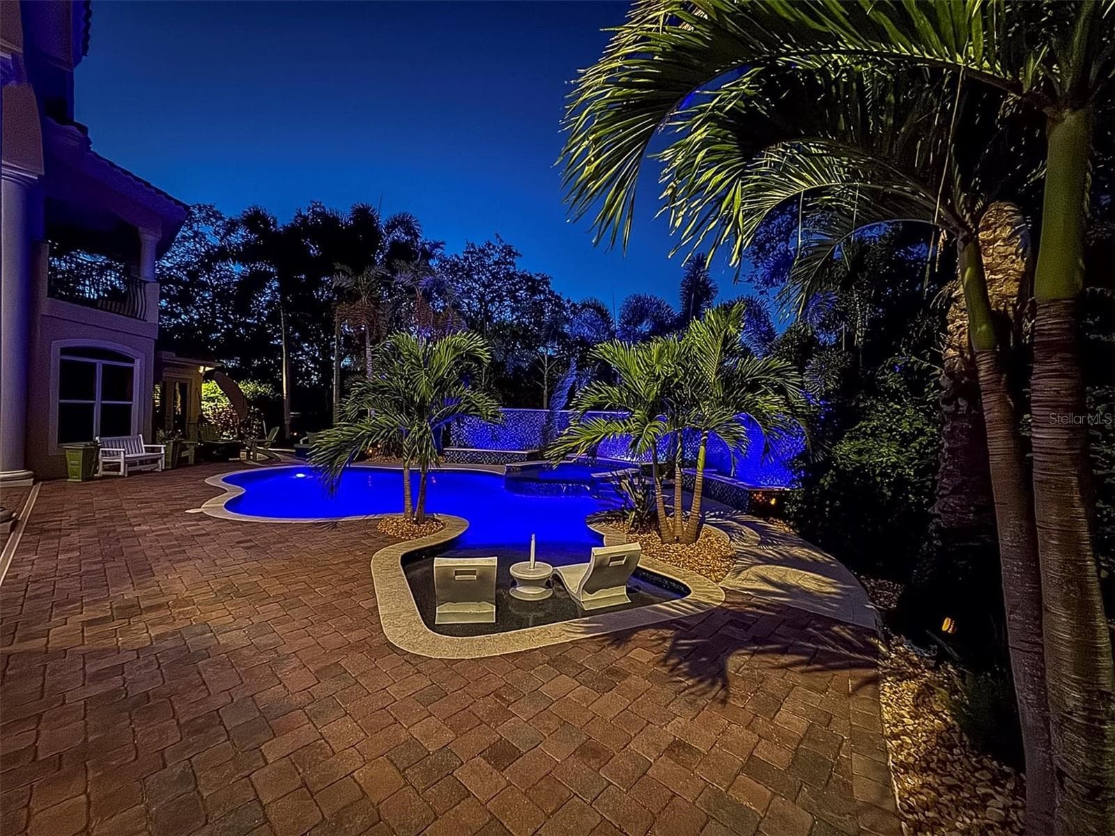 Pool at Night - 2861 ROEHAMPTON CLOSE, TARPON SPRINGS